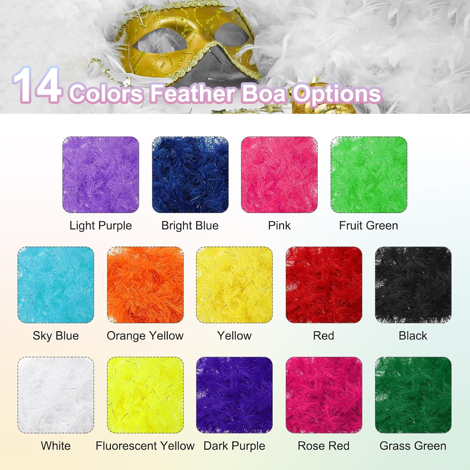 5Ft Feather Boa, 4 Pcs Artificial Fluffy Boas Party Decorations for DIY Crafts, Wedding Costume, Christmas, Concert, Halloween, Home Decor, Pink - Image 5