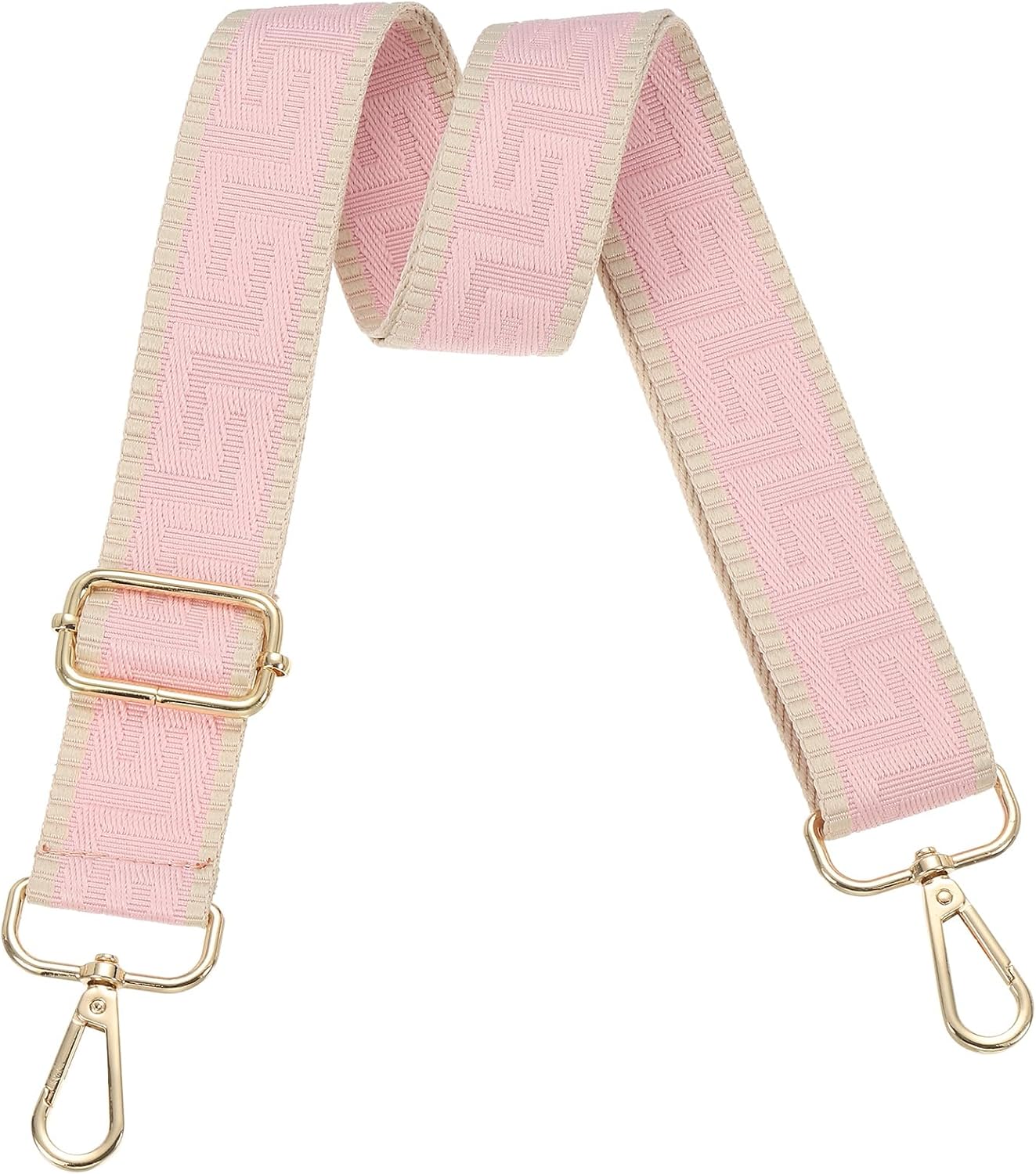 Purse Strap, Adjustable Crossbody Bag Straps Wide Shoulder Strap Universal Replacement Belt for Women's Handbags Canvas Satchels Backpack, Light Pink - - Image 1