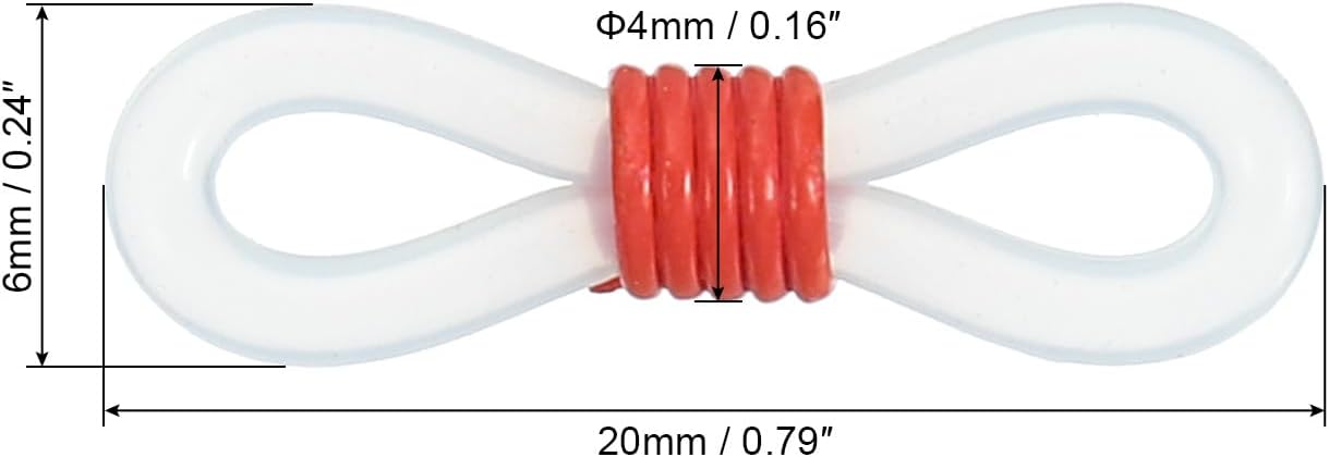 Eyeglass Chain Connector, 50 Pack Adjustable Anti Slip Silicone Rubber Strap Holder End Loop for Women Men Eyeglasses Sunglasses, Mixed Colors - - Image 2
