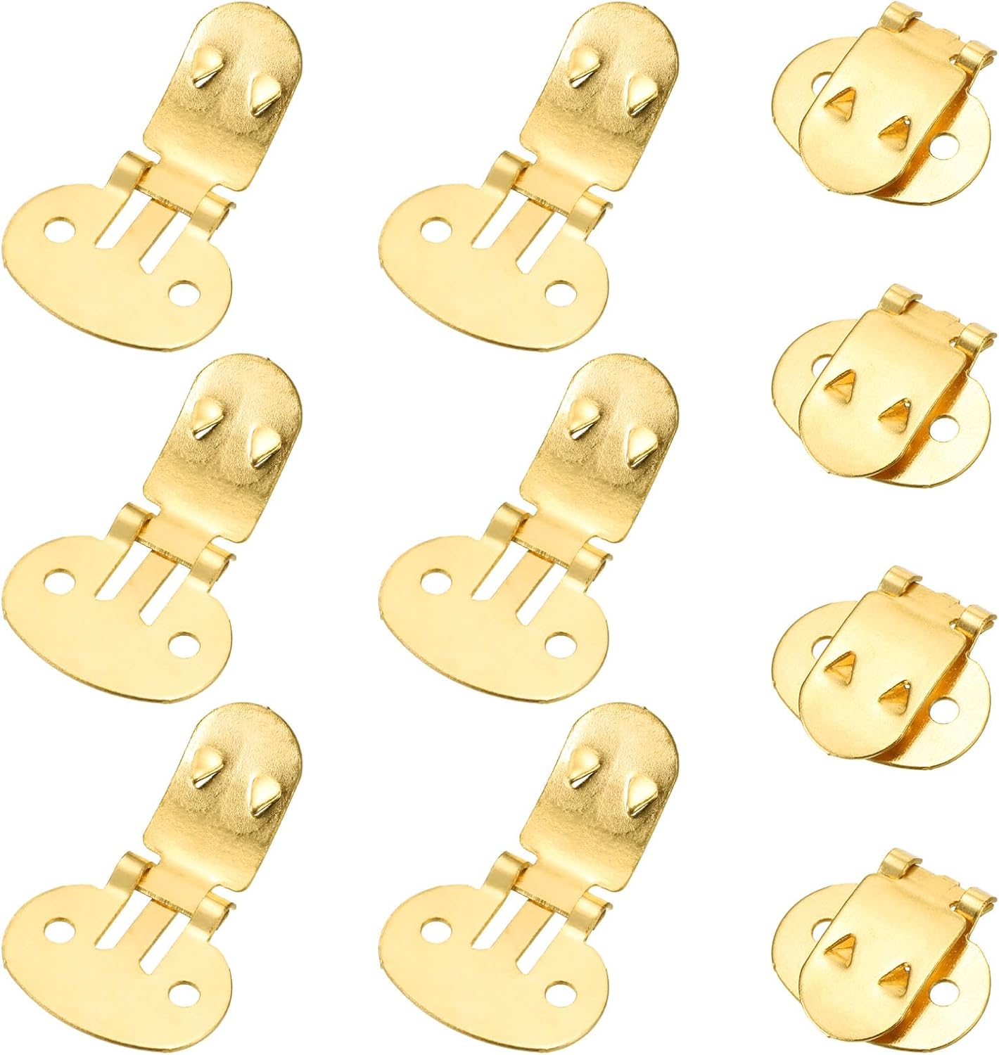 19mm x 31mm Shoe Clips, 10 Pcs Flat Blank Clips Supplies Embellishments for DIY Crafts Decoration Project Shoes Gold - Image 1