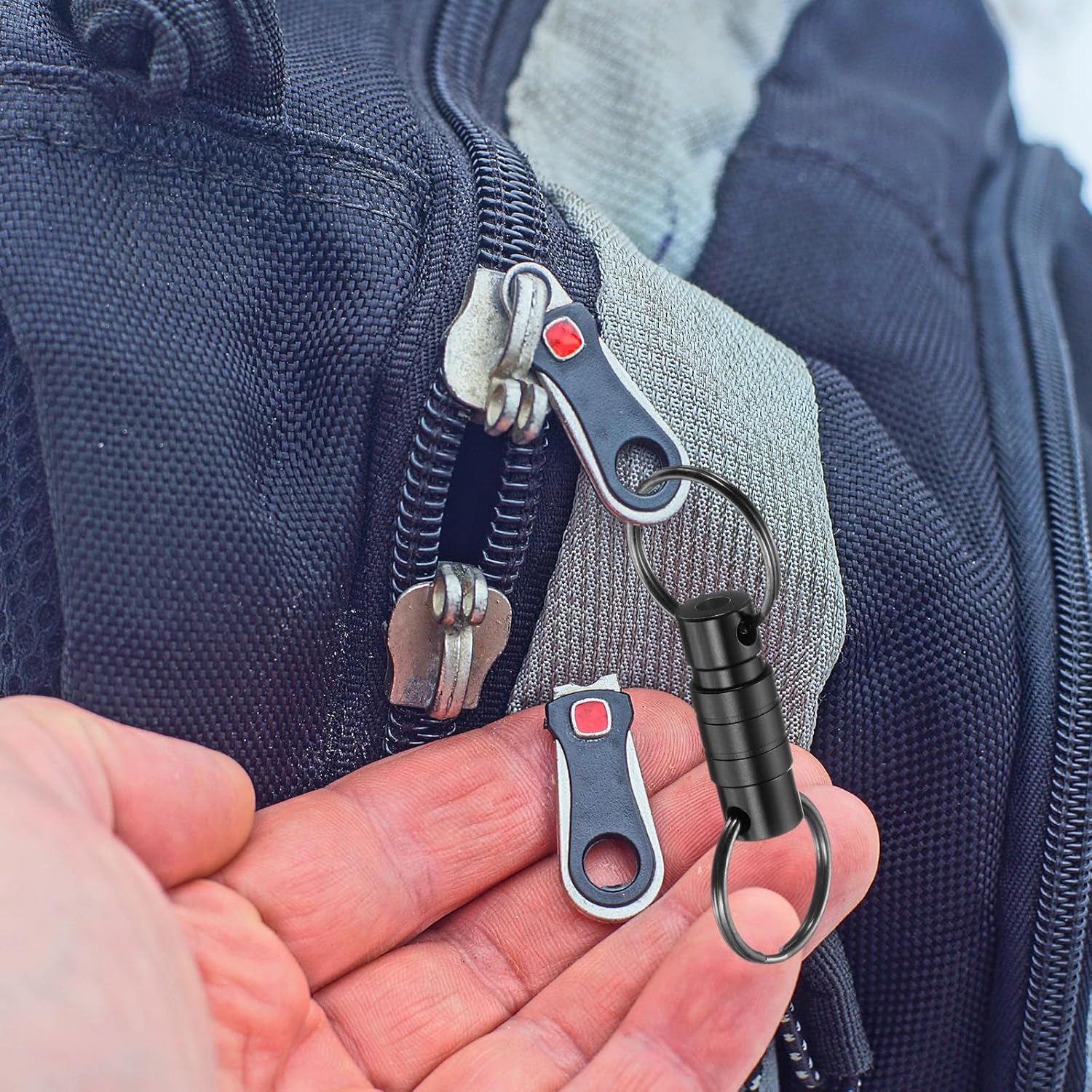Quick Release Keychain, Detachable Pull Apart Key Rings Clip Spring Split Snap Separate Keychains Lock Holder Wine Red Blue - - Image 7