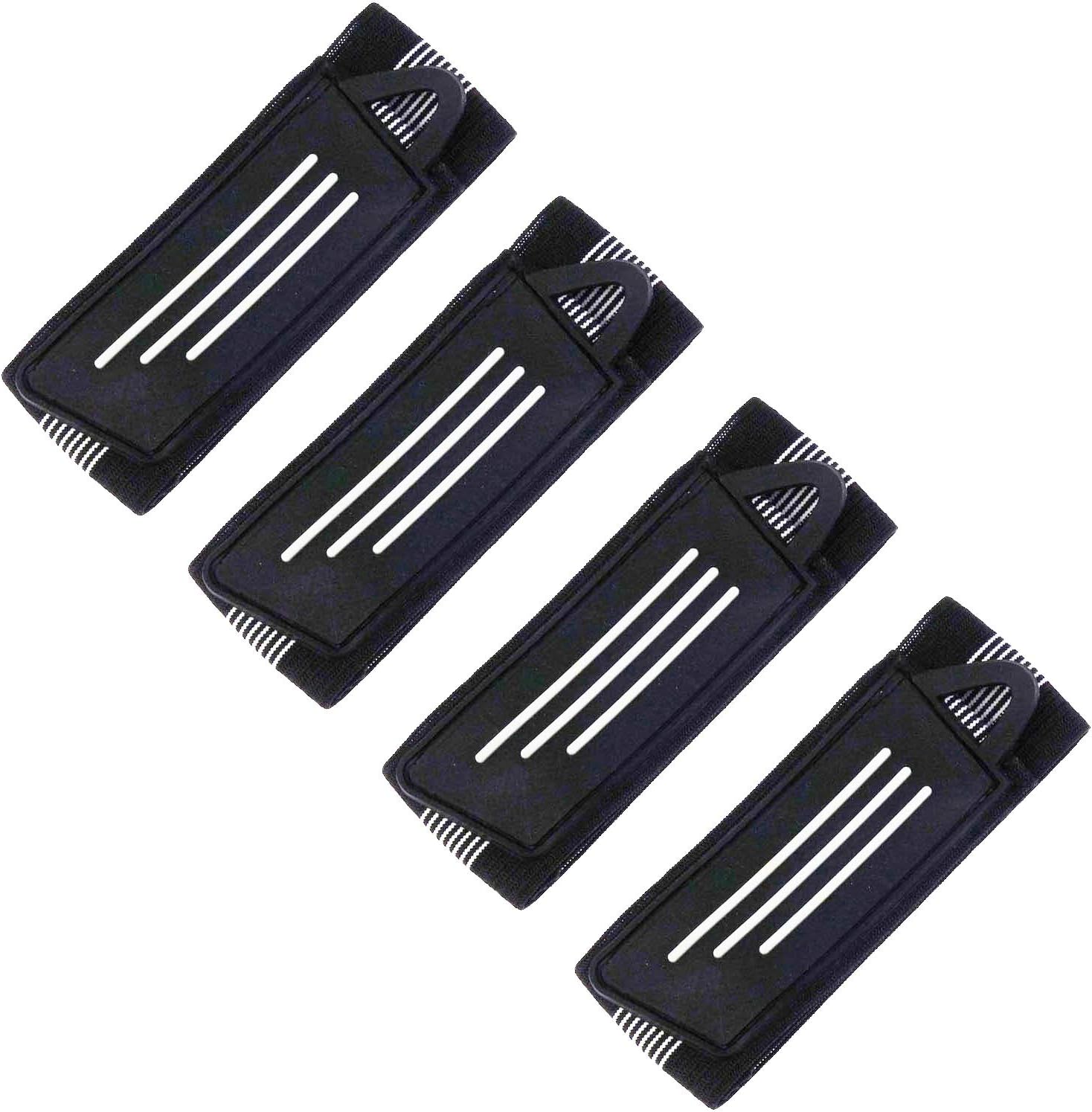 4 Pack Elastic Bike Bicycle Ankle Leg Riding Puttee Cycling Safety Bind Pant Bands Clip Strap Belt Fully Adjustable for Cycling, Jogging, Camping - Image 1