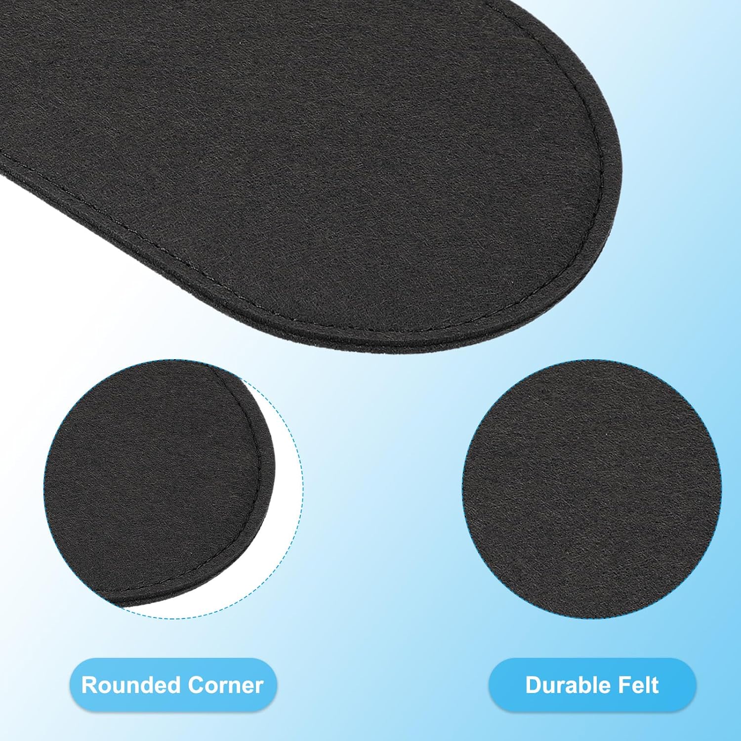 Felt Base Shaper 10x5 Inch, 2 Pcs Bag Bottom Pad Purse Liner Board Insert Oval for Handbags Tote Crossbody Backpack, Black Inch - Image 3