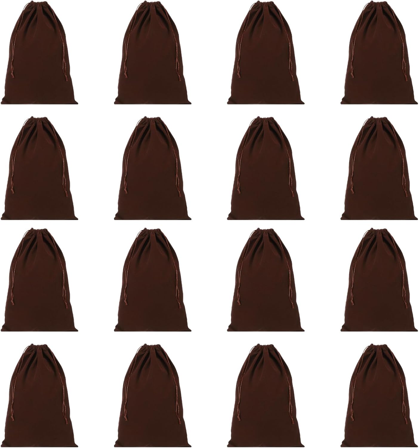 Shoe Dust Bag, 16 Pack Duster Flannel Shoes Pouch with Drawstring Washable Breathable Travel Bags for Home Luggage Storage, 12x17