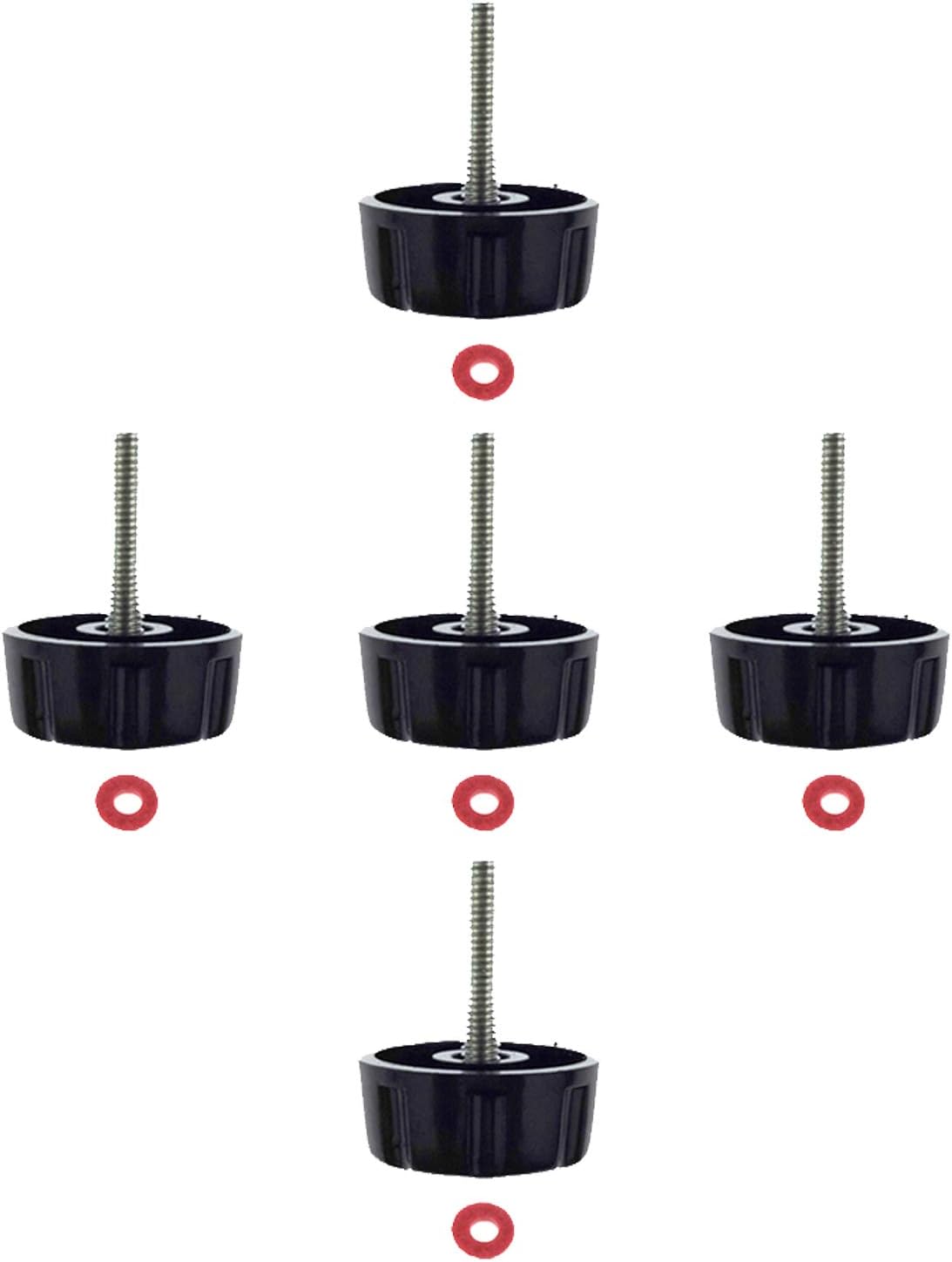 5 Pack Screws Nuts Caps for Fishing Spinning Reels Knob Power Handle Grip - Image 1