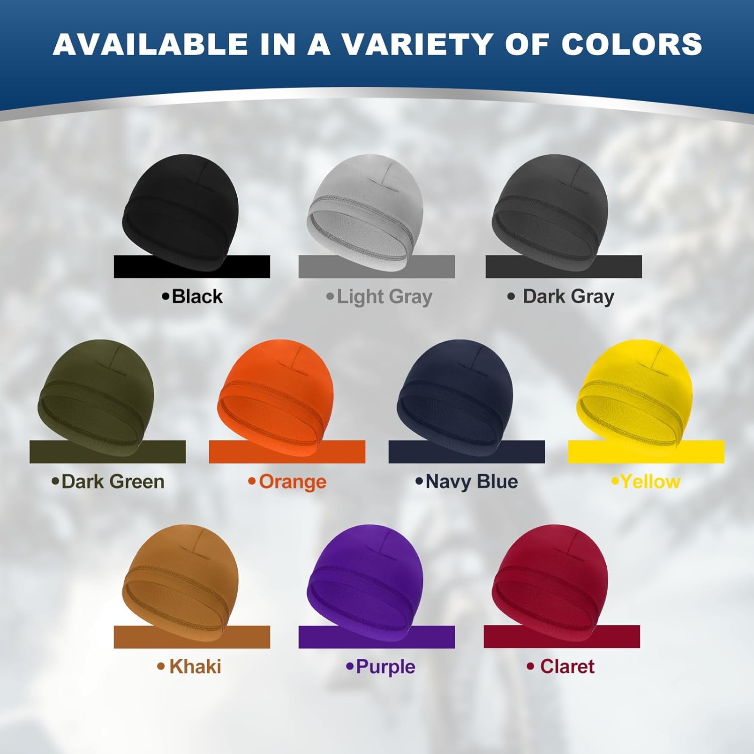 Helmet Liner Skull Cap for Men, Sweat Wicking Hats Stretchy Under Helmets Caps Orange - - Image 4