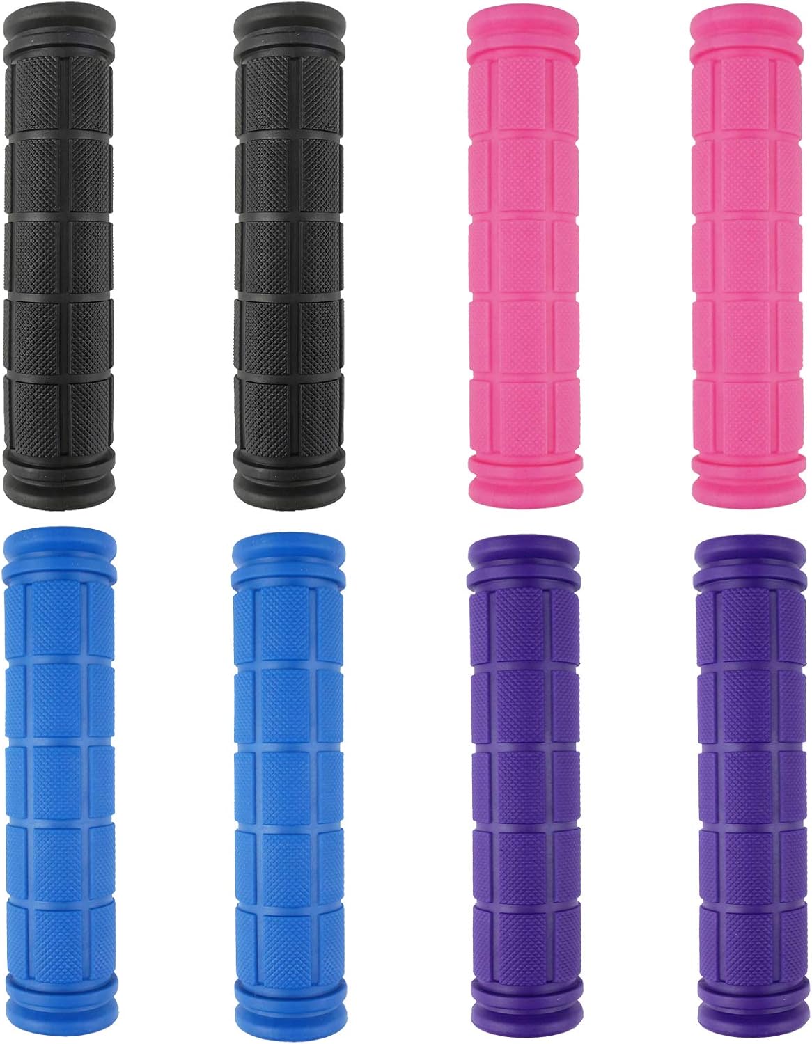 4 Pairs Bicycle Handle Bar Grips Mushroom for BMX/MTB/Road Mountain Bikes black, blue, purple, pink - Image 1