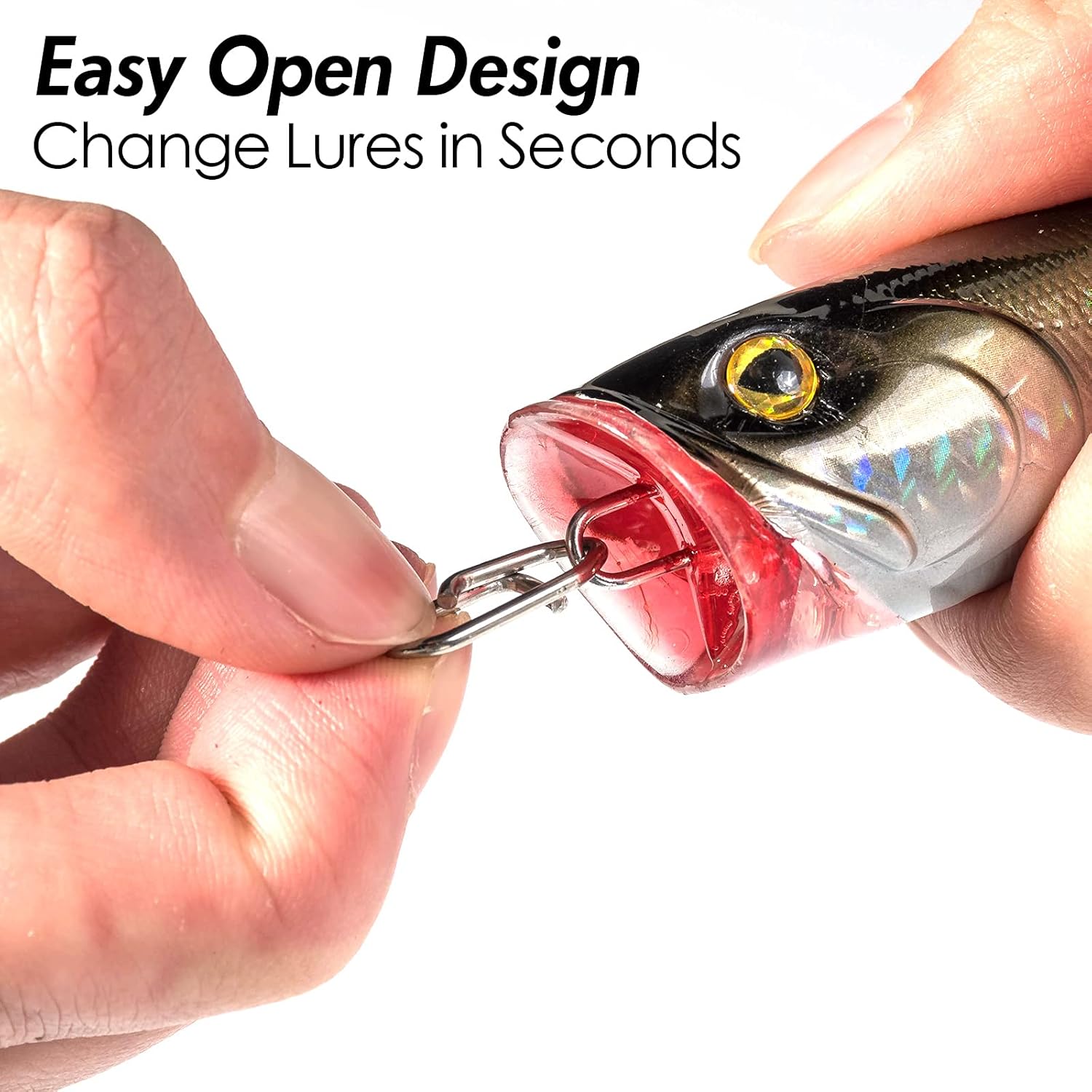 Fishing Speed Clips Power Quick for Lures Change Stainless Steel Lure Snaps Saltwater Freshwater Crankbait Tackle XS-25LB-0.5