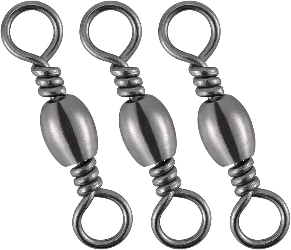 Barrel Swivels Fishing Tackles, for Salwater & Freshwater, Available from #16-#6/0, Leader Line Lure Connector - #16-18LB - Image 1