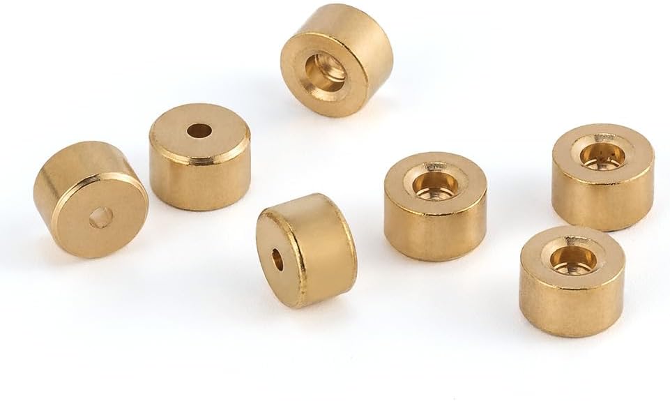 50 Pack Carolina Ticker Keeper Brass Weights Sinkers, Protects Knot & Make Noise, Teaxs Rig Tackle for Freshwater Bass Fishing - - Image 1