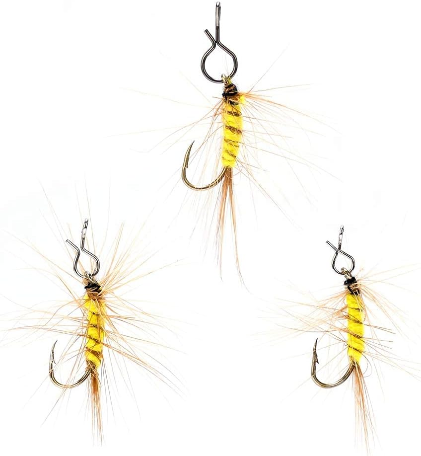 50 Pack Fly Fishing Snap 3 Sizes Stainless Steel Quick Change Lure Clip for Flies, Trout - XS(0.2