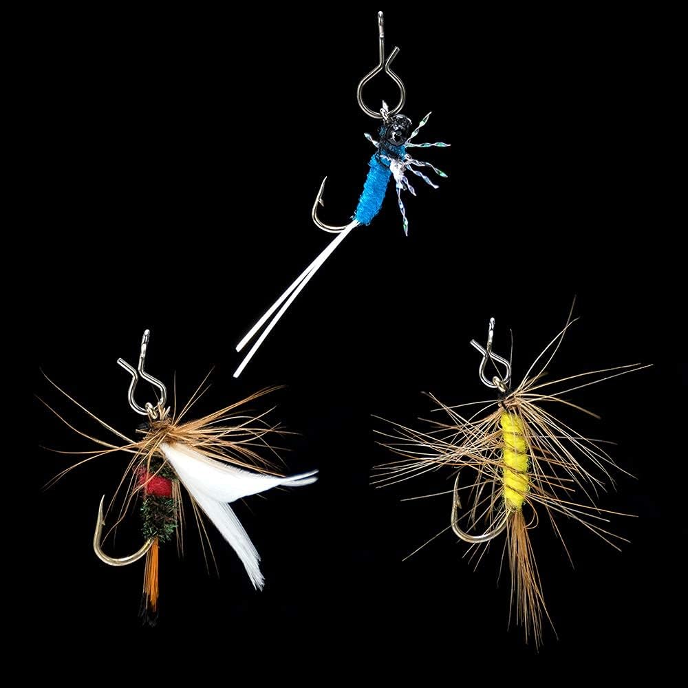 50 Pack Fly Fishing Snap 3 Sizes Stainless Steel Quick Change Lure Clip for Flies, Trout - XS(0.2