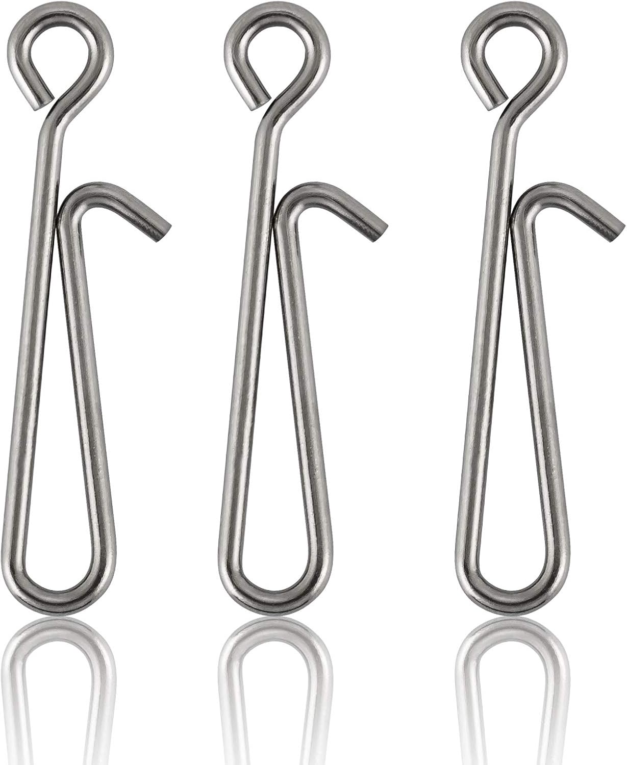 50 Pack Fishing Clips Quick Change Speed Crankbait Snaps Stainless Steel Line Lure Hook Connector Freshwater - #1-22LB-0.55