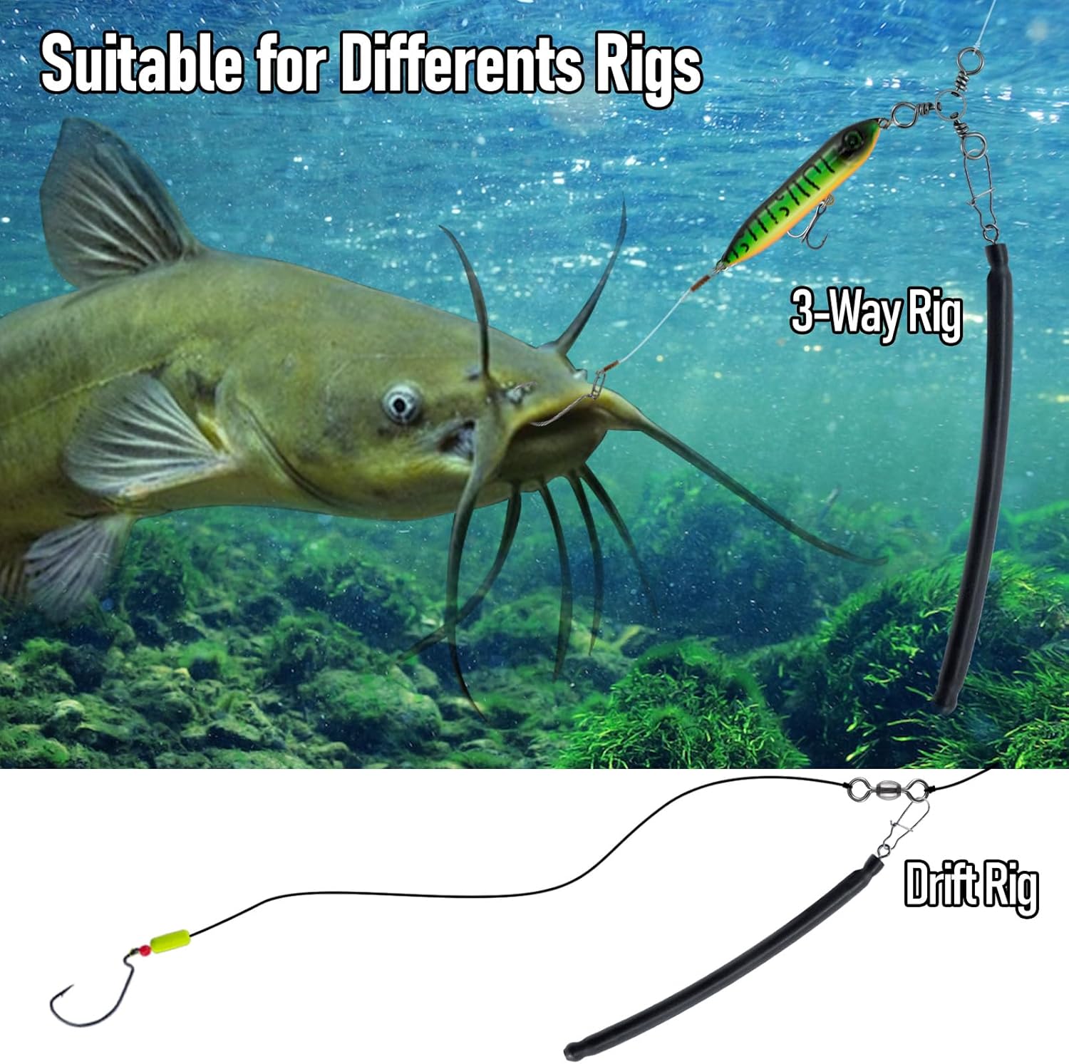 6 Pack Dragging Weights for Catfishing, Drifting Weight Freshwater Fishing Sinkers Bottom Search Slip Stick Trolling Catfish Tackle Gear - 3oz-6 - Image 5