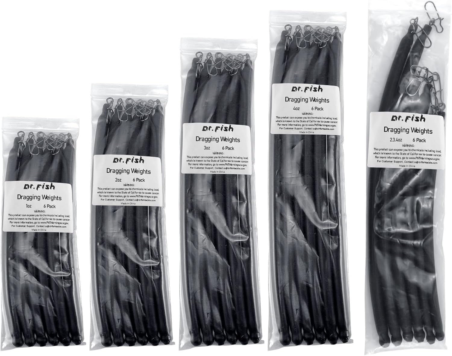6 Pack Dragging Weights for Catfishing, Drifting Weight Freshwater Fishing Sinkers Bottom Search Slip Stick Trolling Catfish Tackle Gear - 3oz-6 - Image 6