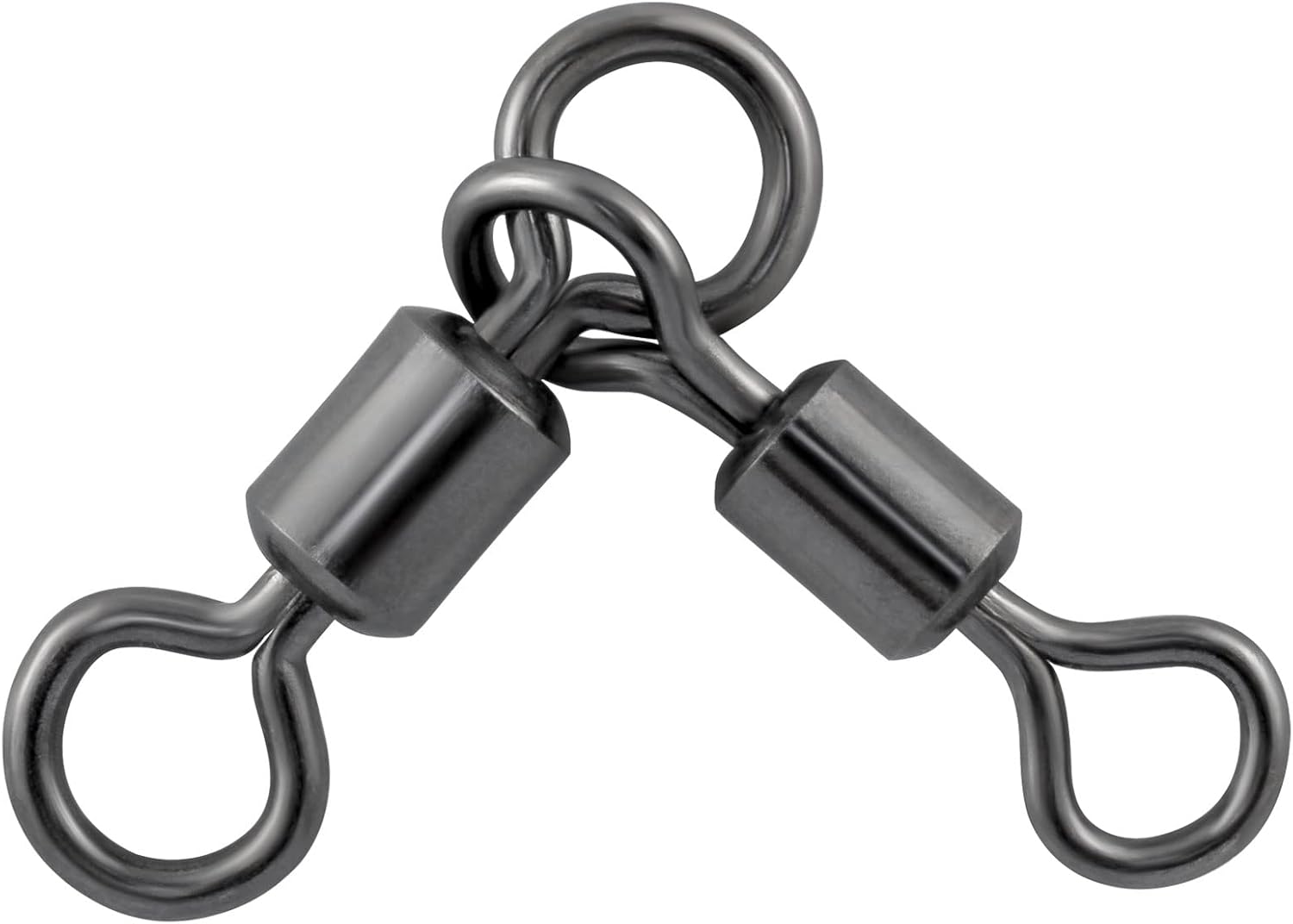 30 Pack 3 Way Swivels Barrel Fishing Tackle Hook Line Connector Three Rig Trolling Catfish Saltwater Freshwater - #4/0*3/0-209LB-30 - Image 1