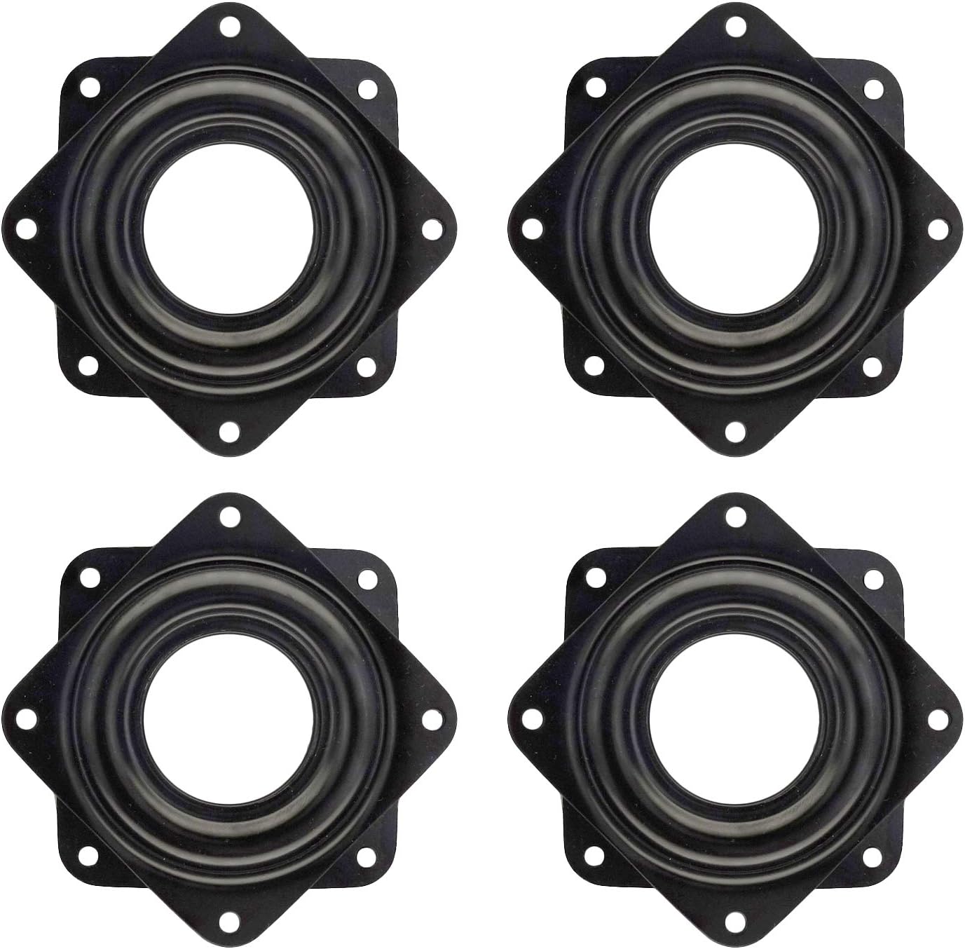 4 Pack 2.8 Inches Lazy Susan Turntable, 5/16 Inch Thick & 100 LB Capacity,Black - Image 1