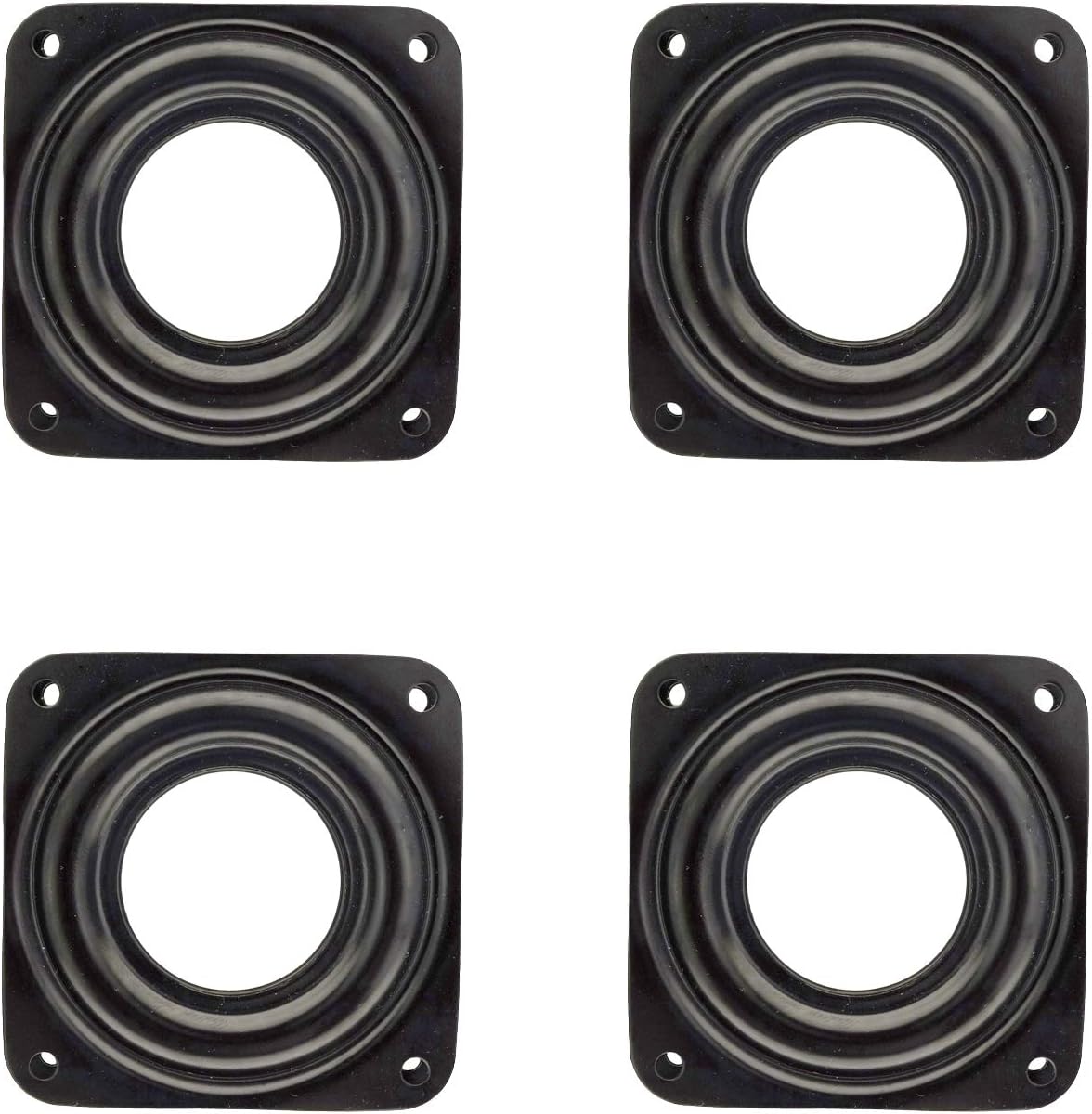 4 Pack 2.8 Inches Lazy Susan Turntable, 5/16 Inch Thick & 100 LB Capacity,Black - Image 2