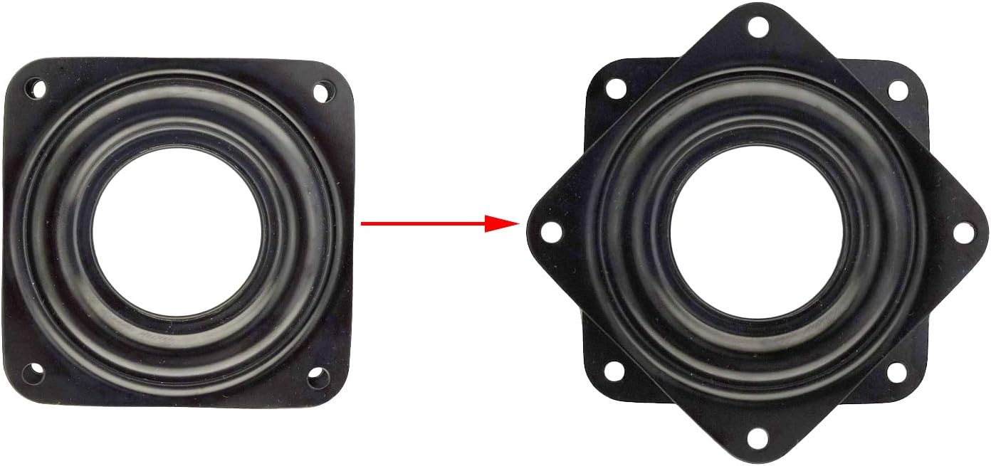 4 Pack 2.8 Inches Lazy Susan Turntable, 5/16 Inch Thick & 100 LB Capacity,Black - Image 4