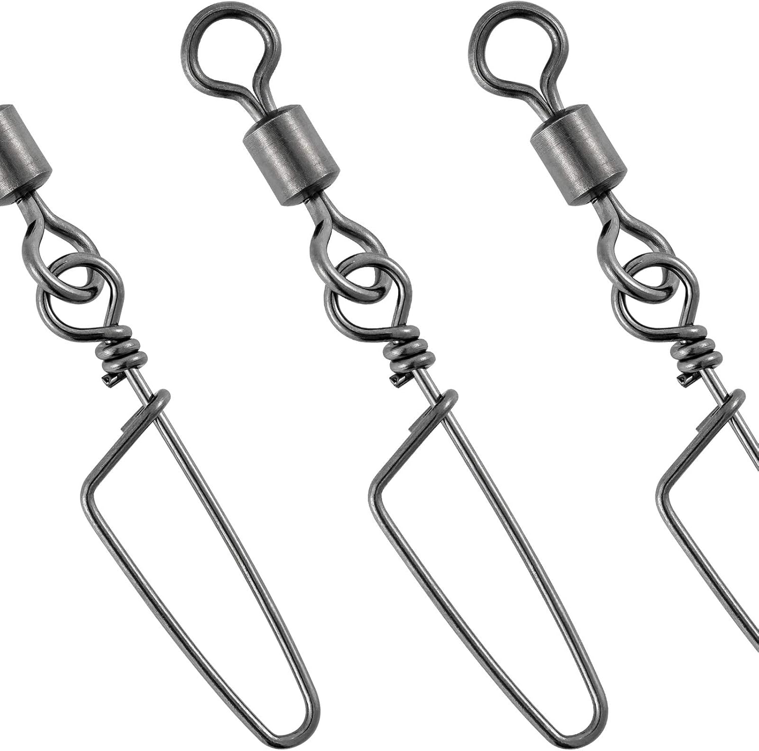 30 Pack Barrel Snap Swivels, Swivels Fishing Tackle Crane Rolling Coast Lock Lure Leader Line Connector Fresh&Saltwater - #4/0-198LB-30 - Image 1