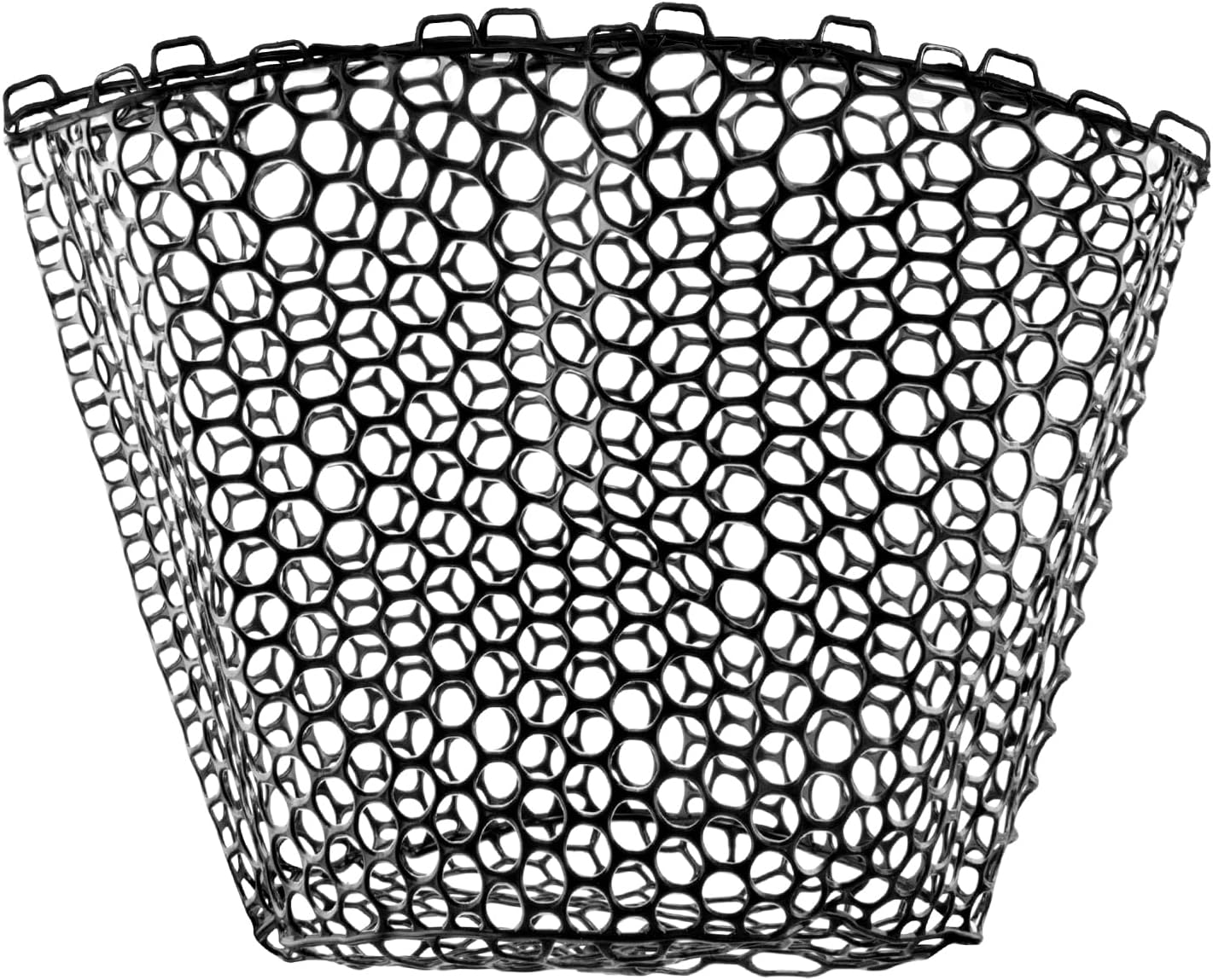 Fishing Landing Net Replacement Rubber Without Handle Foldable Mesh Netting for Freshwater Saltwater Black F-59.06'' Girth(21.65'' Dia, 19.7*5