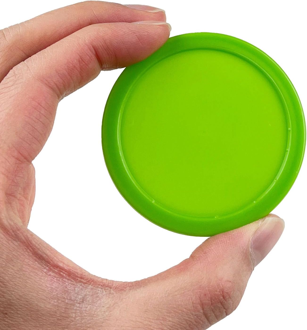 12 Pack 2.5 Inch Air Hockey Pucks for Small Size Table Green 64x4 mm - Image 4