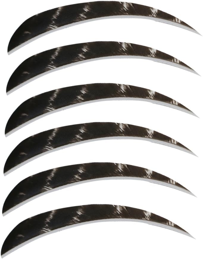 50pcs Turkey Feather Fletching 4'' / 5'' Right Wing Drop-Shaped Arrow Fletches Feathers Vanes for DIY Hunting Arrows Accessories Wooden Bamboo - 4inch - Image 3