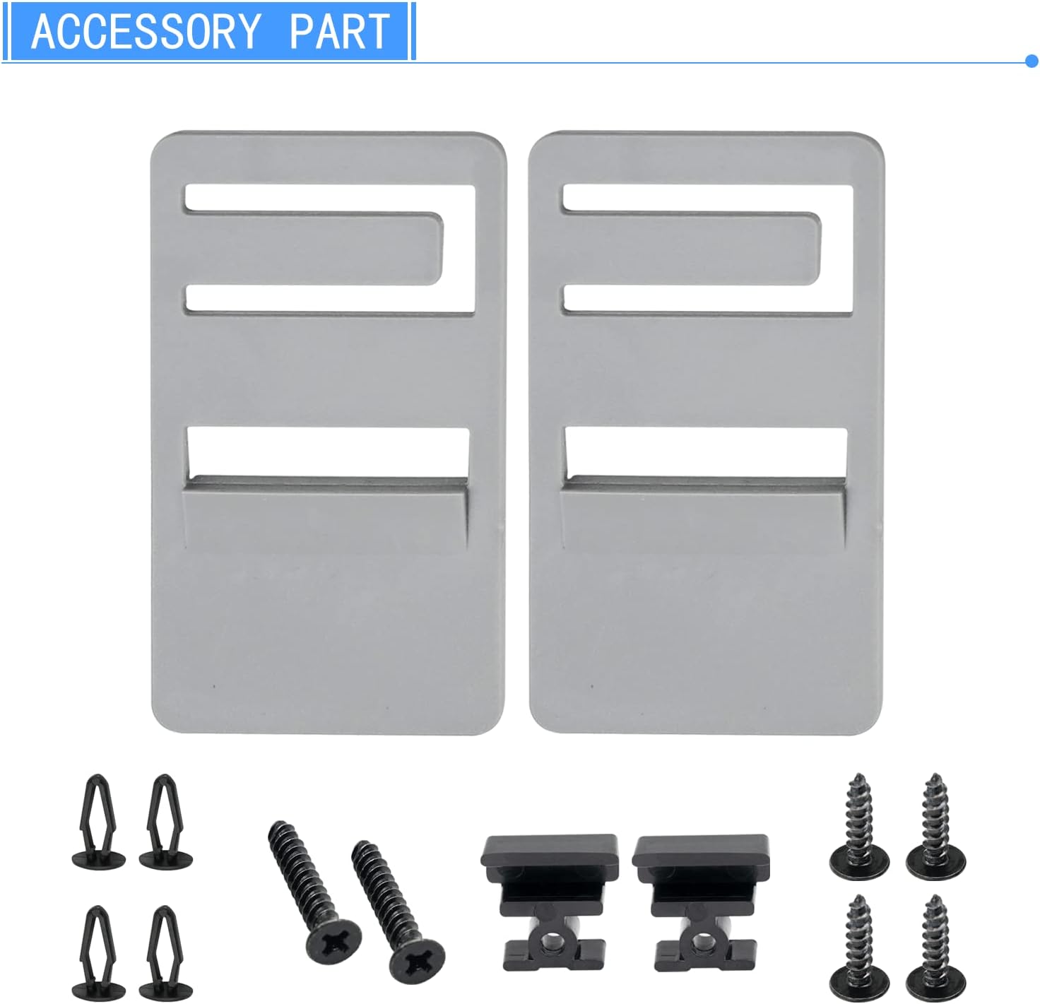 2 Pack 3316882900 RV Refrigerator Door Handle Holder Grip Black Hardware, Fit for 3316882.900 S,Std Dr Combo-6/8 Amii DM2672, DM2682, DM2872, DM2882 Refrigerators with Airing Cards - - Image 4