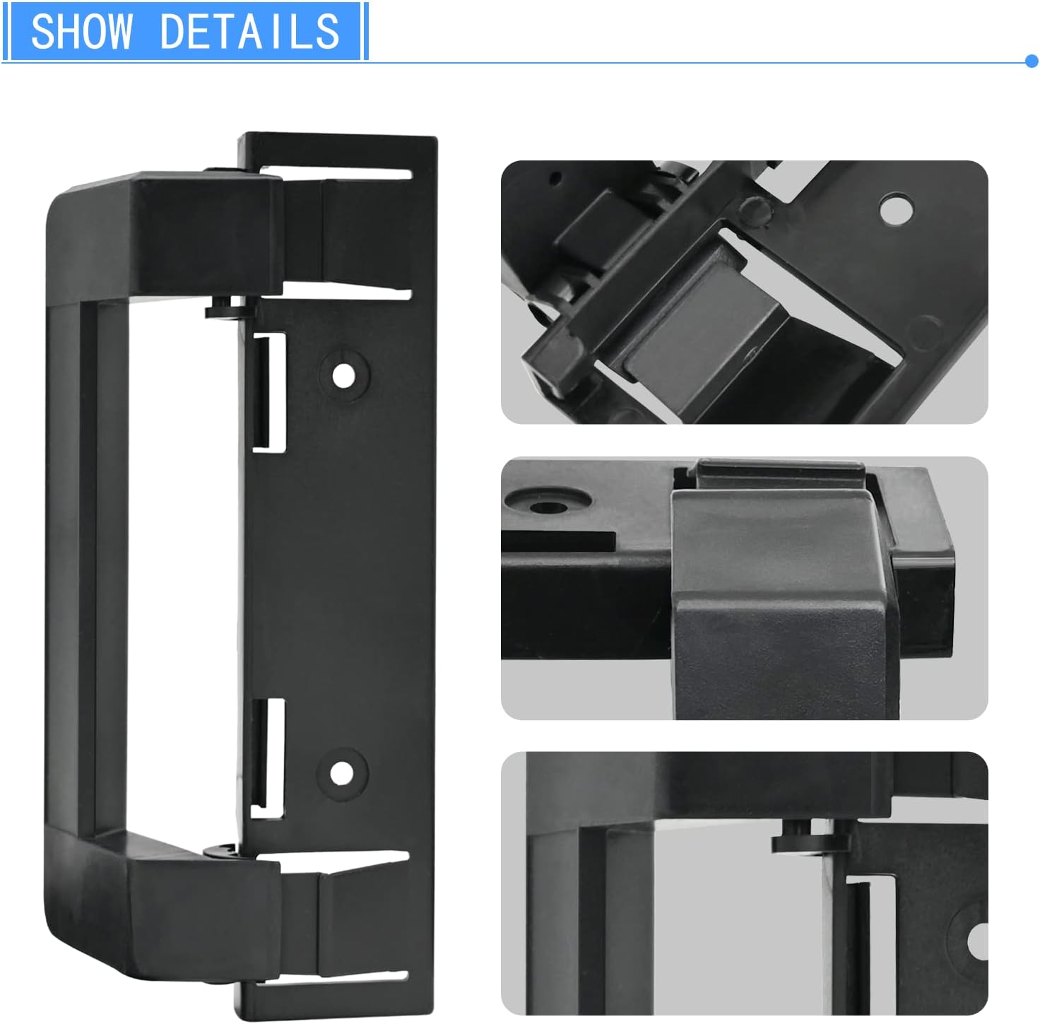 2 Pack 3316882900 RV Refrigerator Door Handle Holder Grip Black Hardware, Fit for 3316882.900 S,Std Dr Combo-6/8 Amii DM2672, DM2682, DM2872, DM2882 Refrigerators with Airing Cards - - Image 5