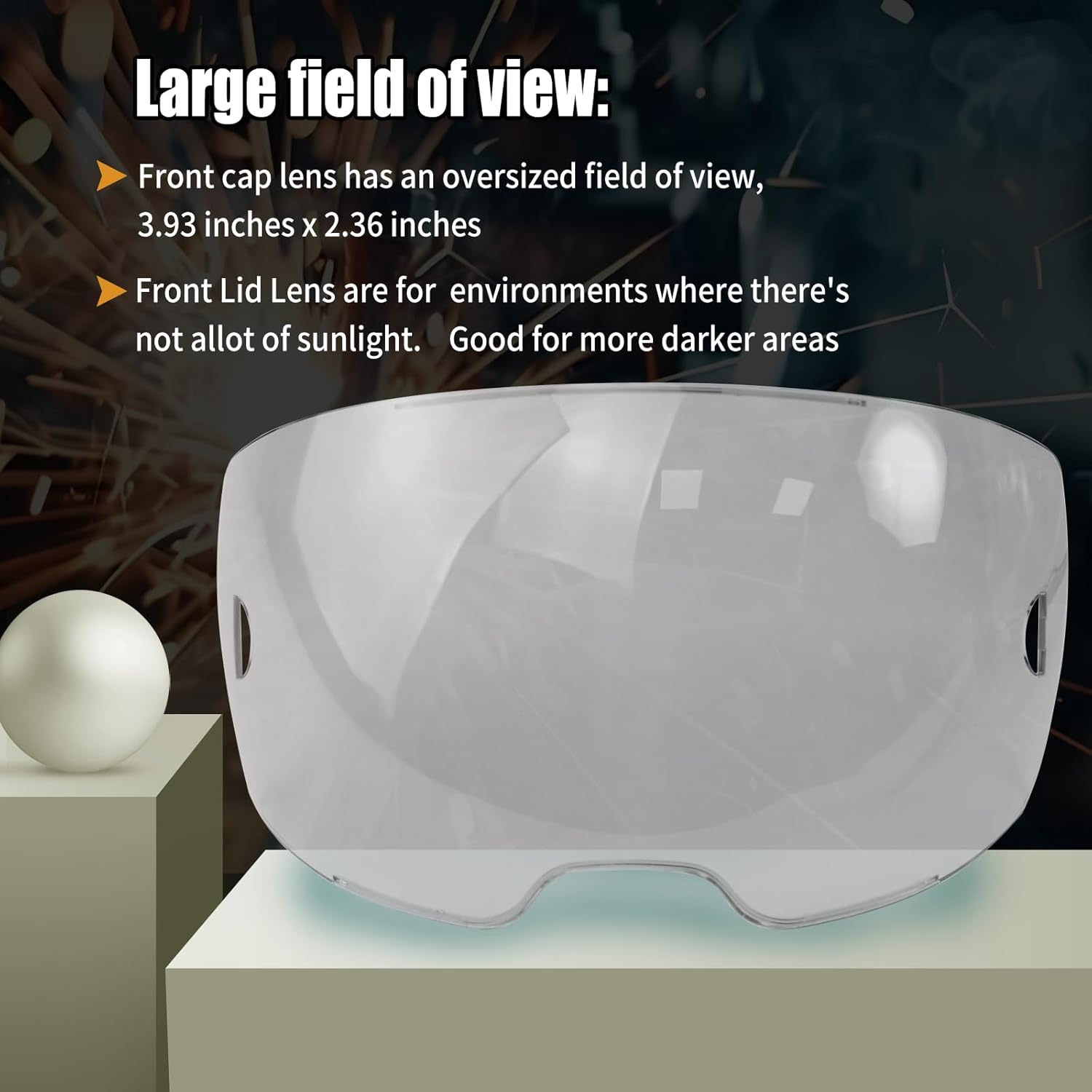 10 Pack 0700000802 Clear Front Cover Lens Compatible with Sentinel A50 Welding Helmet,3.93