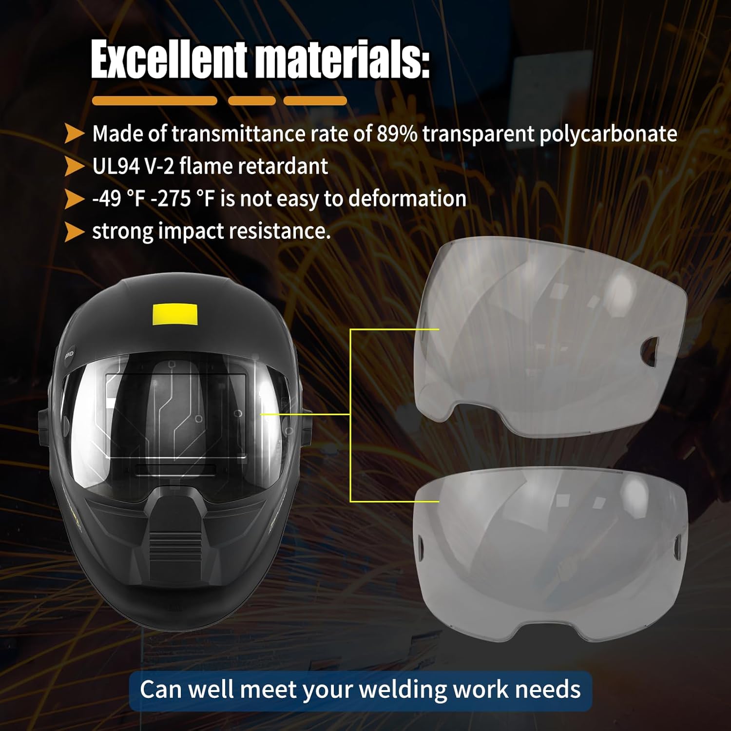 10 Pack 0700000802 Clear Front Cover Lens Compatible with Sentinel A50 Welding Helmet,3.93