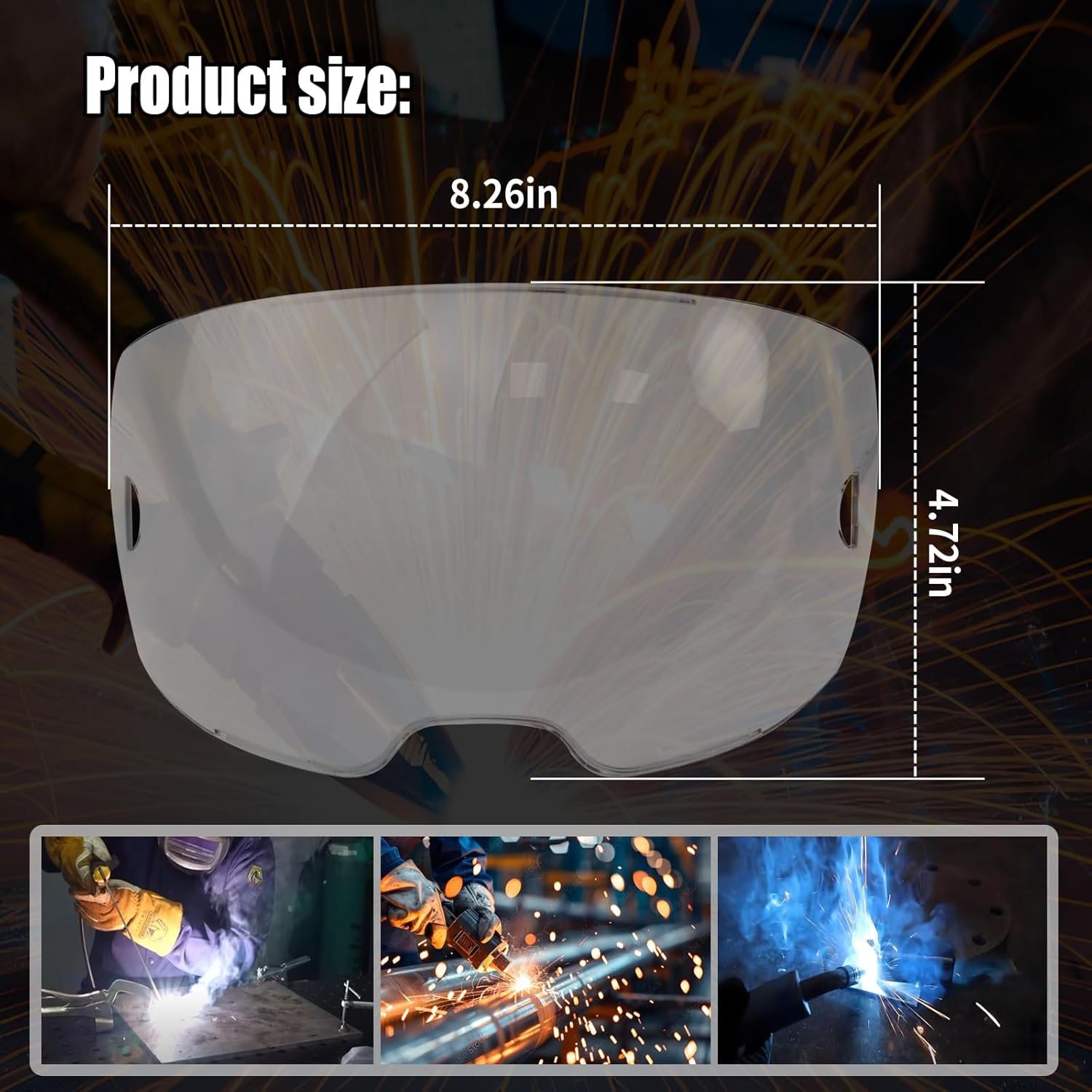 10 Pack 0700000802 Clear Front Cover Lens Compatible with Sentinel A50 Welding Helmet,3.93