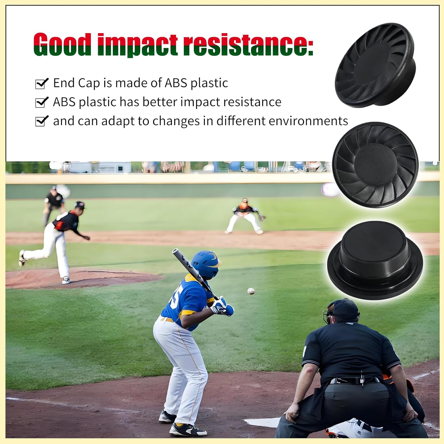 ABS Plastic Softball Bat End Cap Compatible with 2020+ Double-Barrel Fastpitch Bats, Fit for 2018 and 2019 Baseball Bats a Portion of the Inner Lip Lower Than Outer - - Image 5