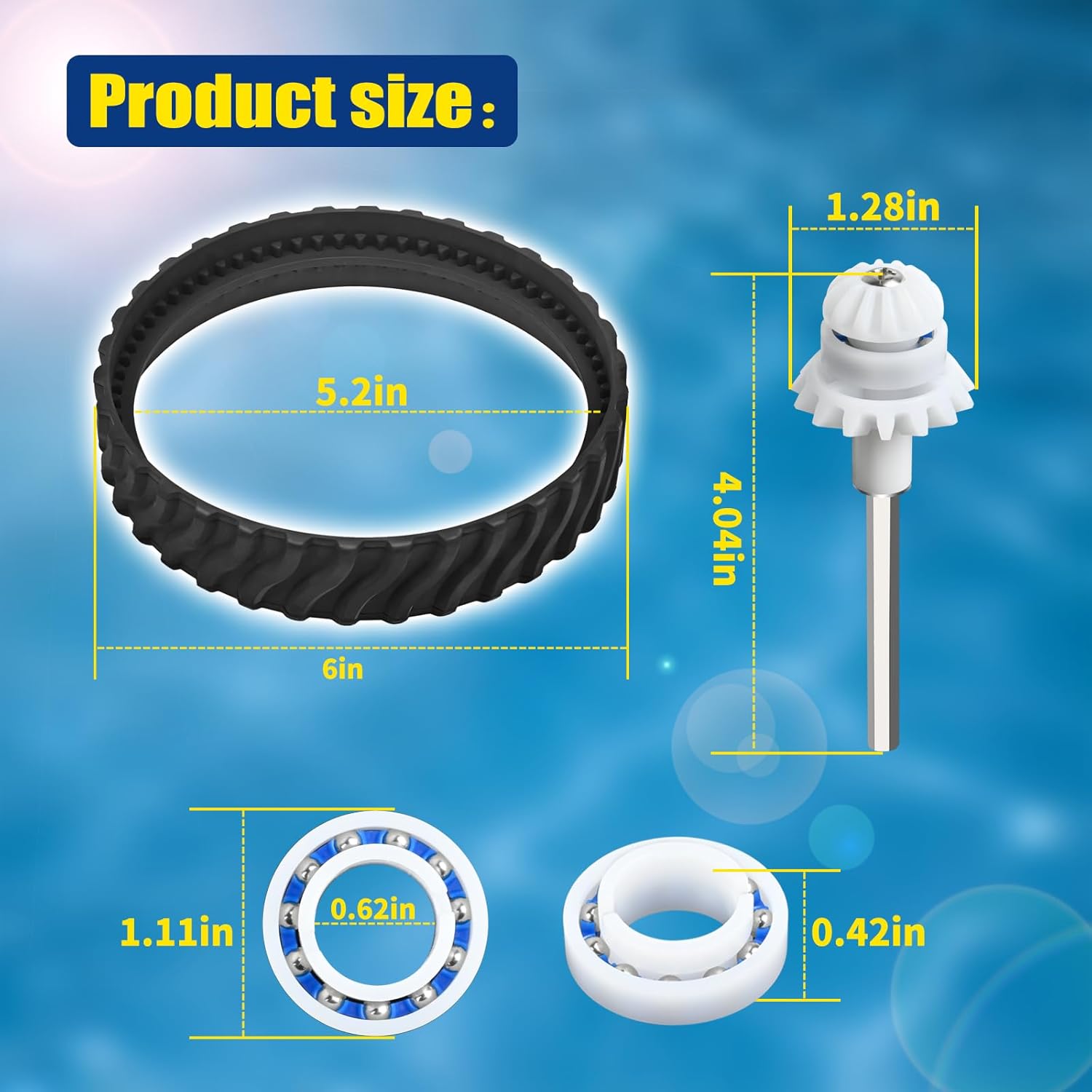 R0796200 Tune Up Kit Compatible with Zodiac Baracuda MX8 MX8EL MX6 Elite Cleaner, Pool Cleaner Move Repair Replacement Parts Tire Tracks, Drive Shafts, Bearing Assembly- R0526100 R0525100 R0527000 - - Image 6