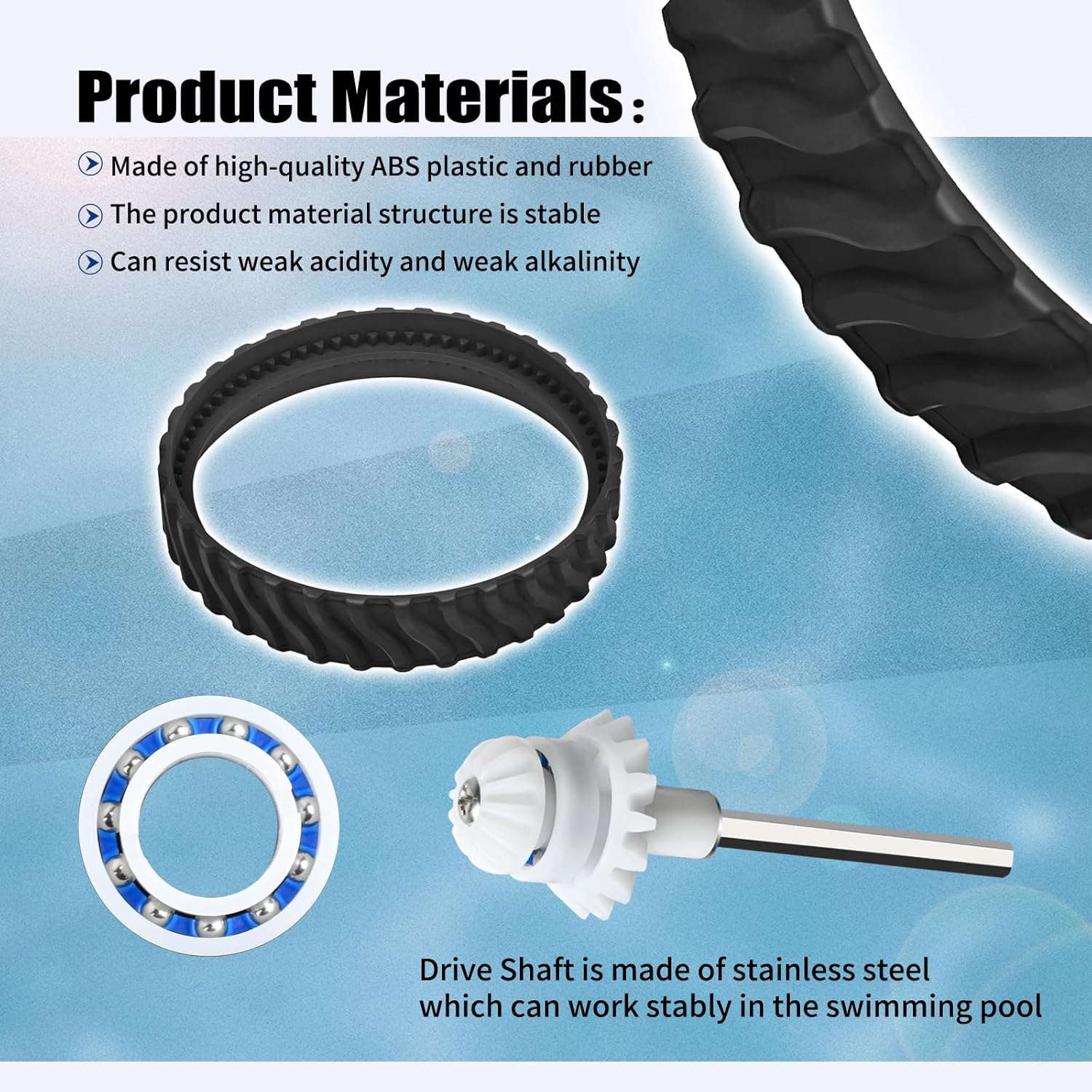 R0796200 Tune Up Kit Compatible with Zodiac Baracuda MX8 MX8EL MX6 Elite Cleaner, Pool Cleaner Move Repair Replacement Parts Tire Tracks, Drive Shafts, Bearing Assembly- R0526100 R0525100 R0527000 - - Image 7