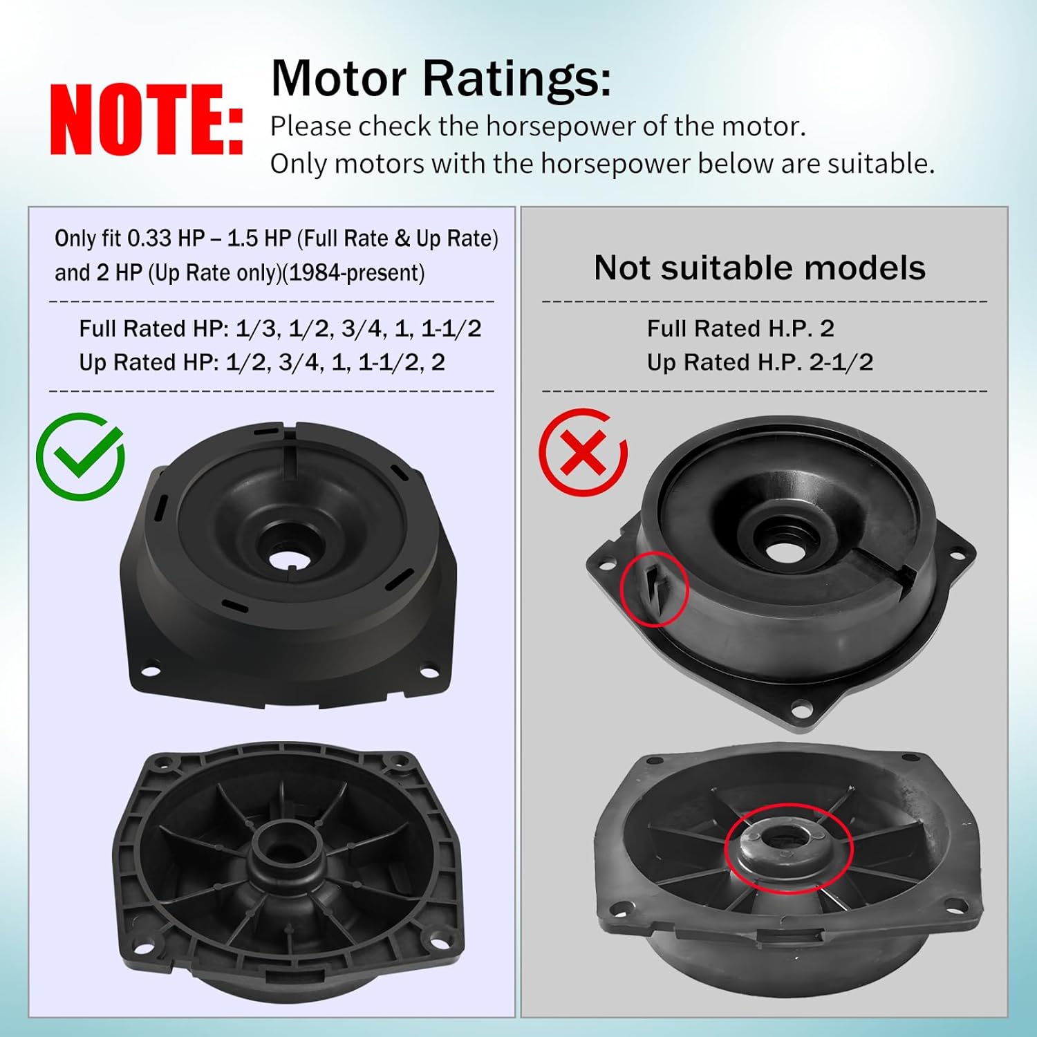 SPX2600E5 Seal Plate Compatible with Hayward Super Pump,Fits 1/3 to 1-1/2 and 2 HP Motor Ratings,Fit models SP-2600 & SP-2600X Series - - Image 3