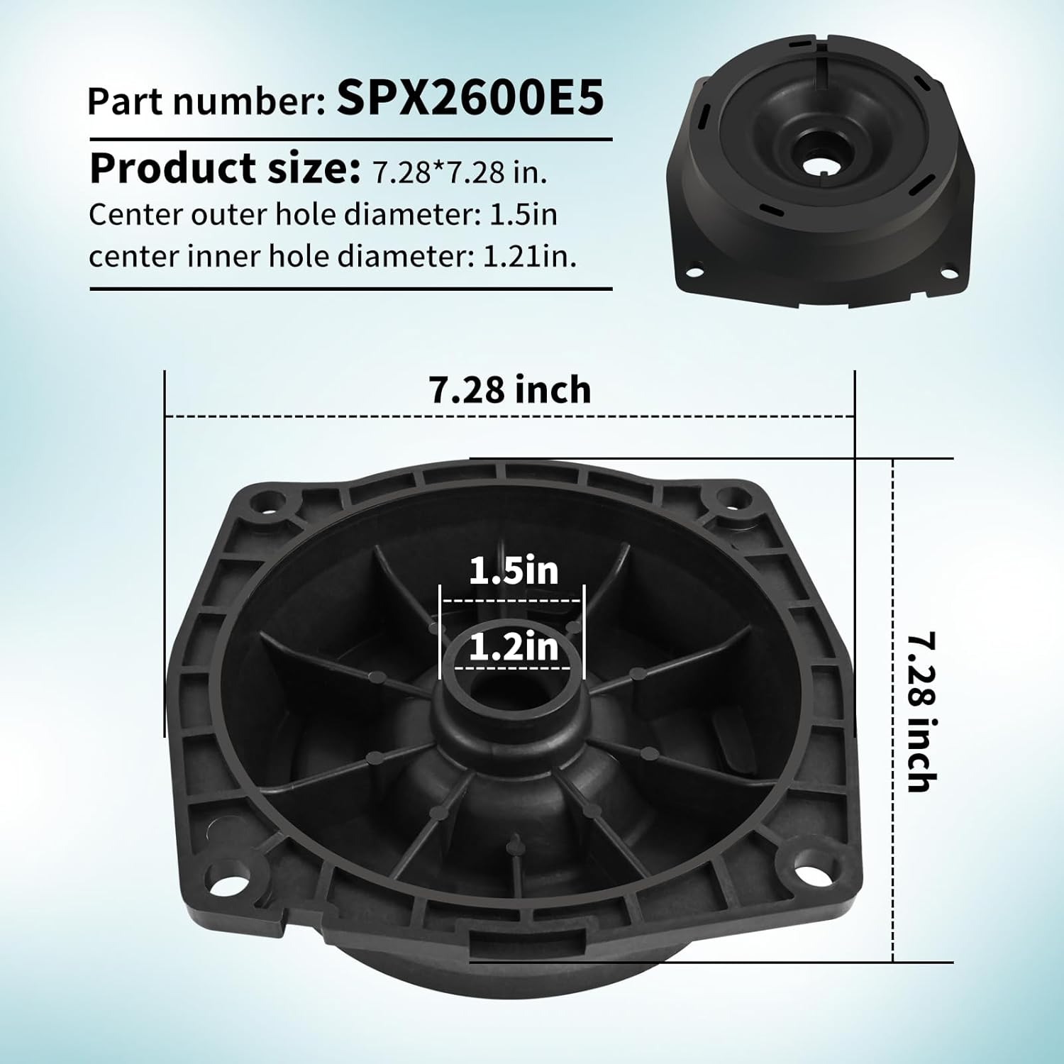 SPX2600E5 Seal Plate Compatible with Hayward Super Pump,Fits 1/3 to 1-1/2 and 2 HP Motor Ratings,Fit models SP-2600 & SP-2600X Series - - Image 6