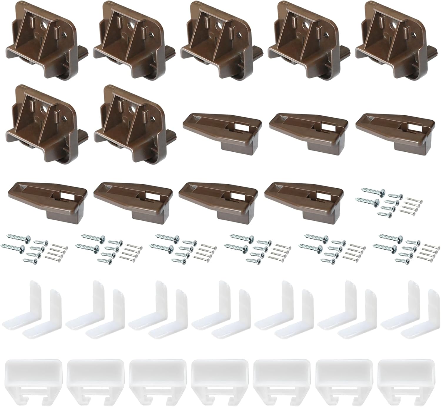 5 Set R 7321 Track Guide and Glides Replacement,Drawer kit Compatible with Kenlin Rite Trak 1 System, Drawer Hardware to Repair Furniture for Dressers, Hutches & Nightstand Systems - - Image 1
