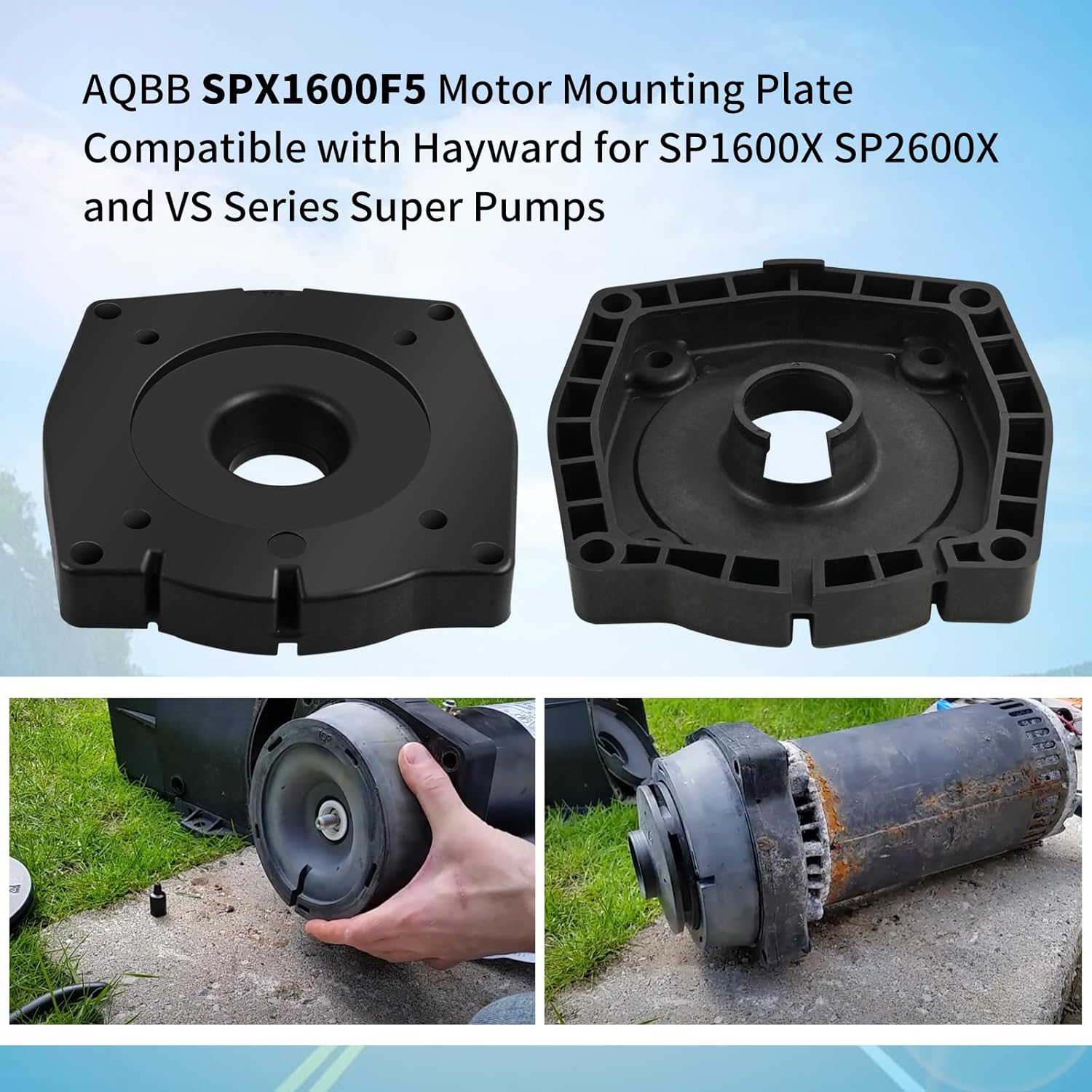 SPX1600F5 Motor Mounting Plate Compatible with Hayward Super Pumps,Replacement Part Fit for SP1600X,SP2600X Series - - Image 4