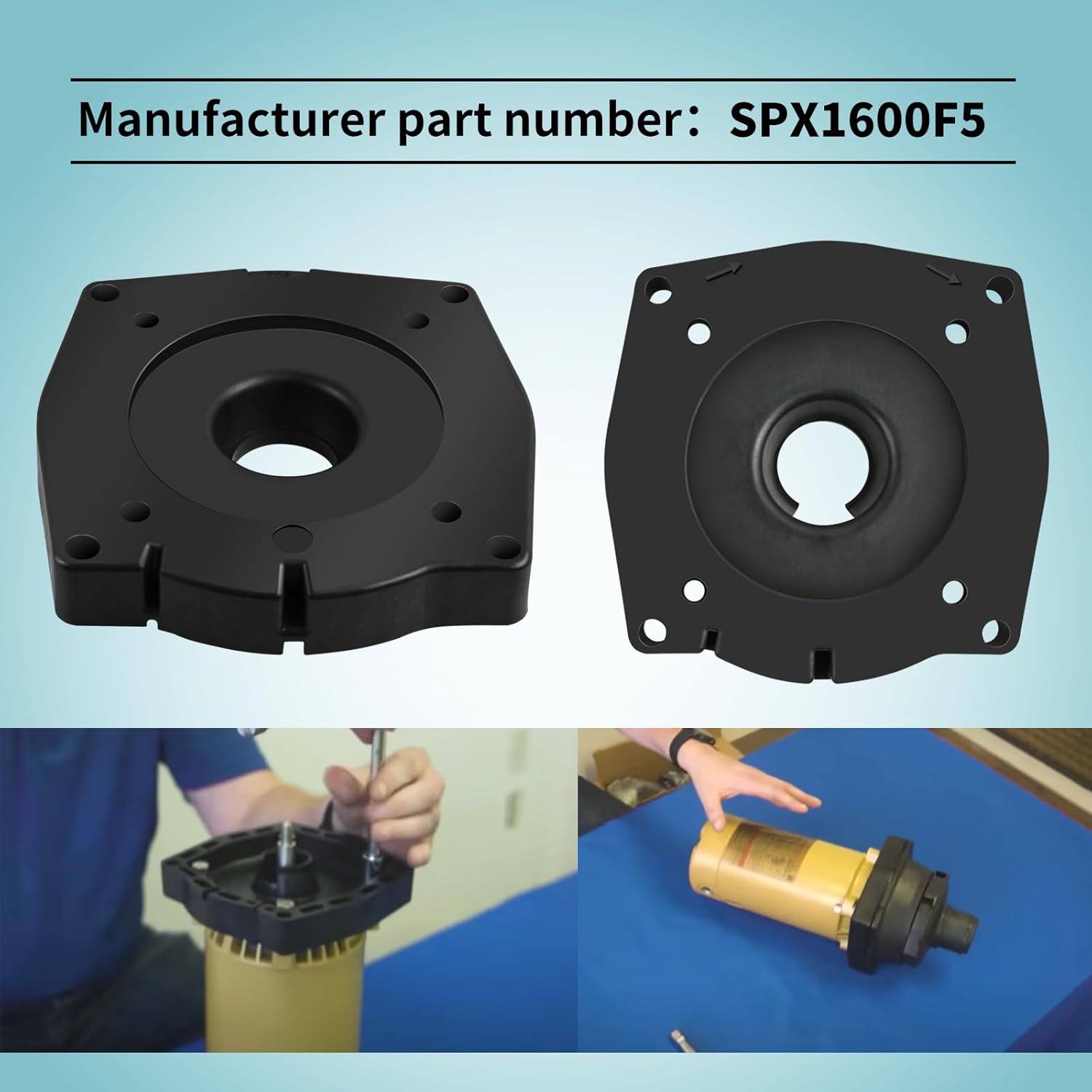 SPX1600F5 Motor Mounting Plate Compatible with Hayward Super Pumps,Replacement Part Fit for SP1600X,SP2600X Series - - Image 5