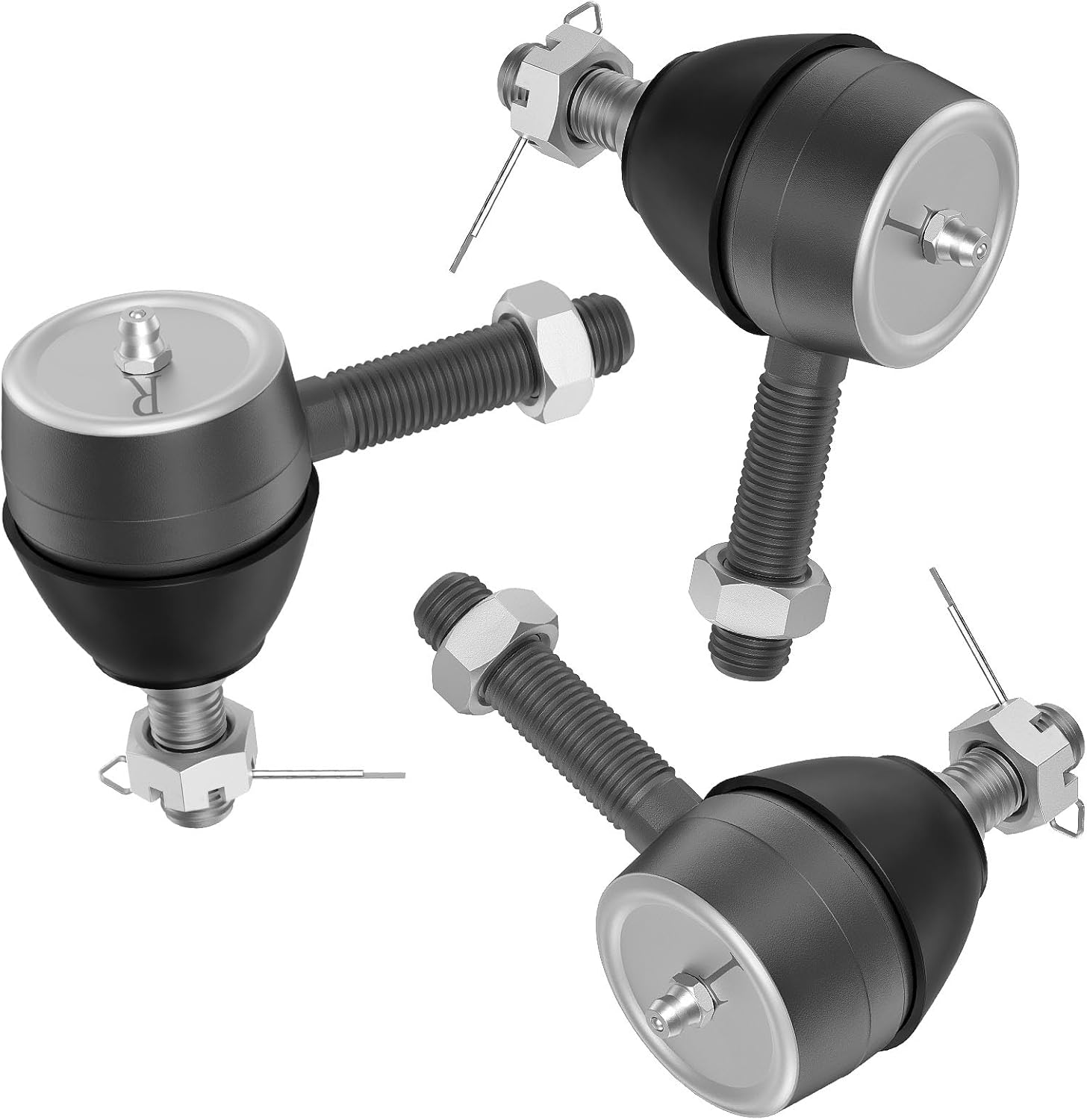 Ball Joint Kit,Set of (3) Tie Rod End with grease fitting Fits for Club Car DS Golf Carts (1976-2008) - - Image 1