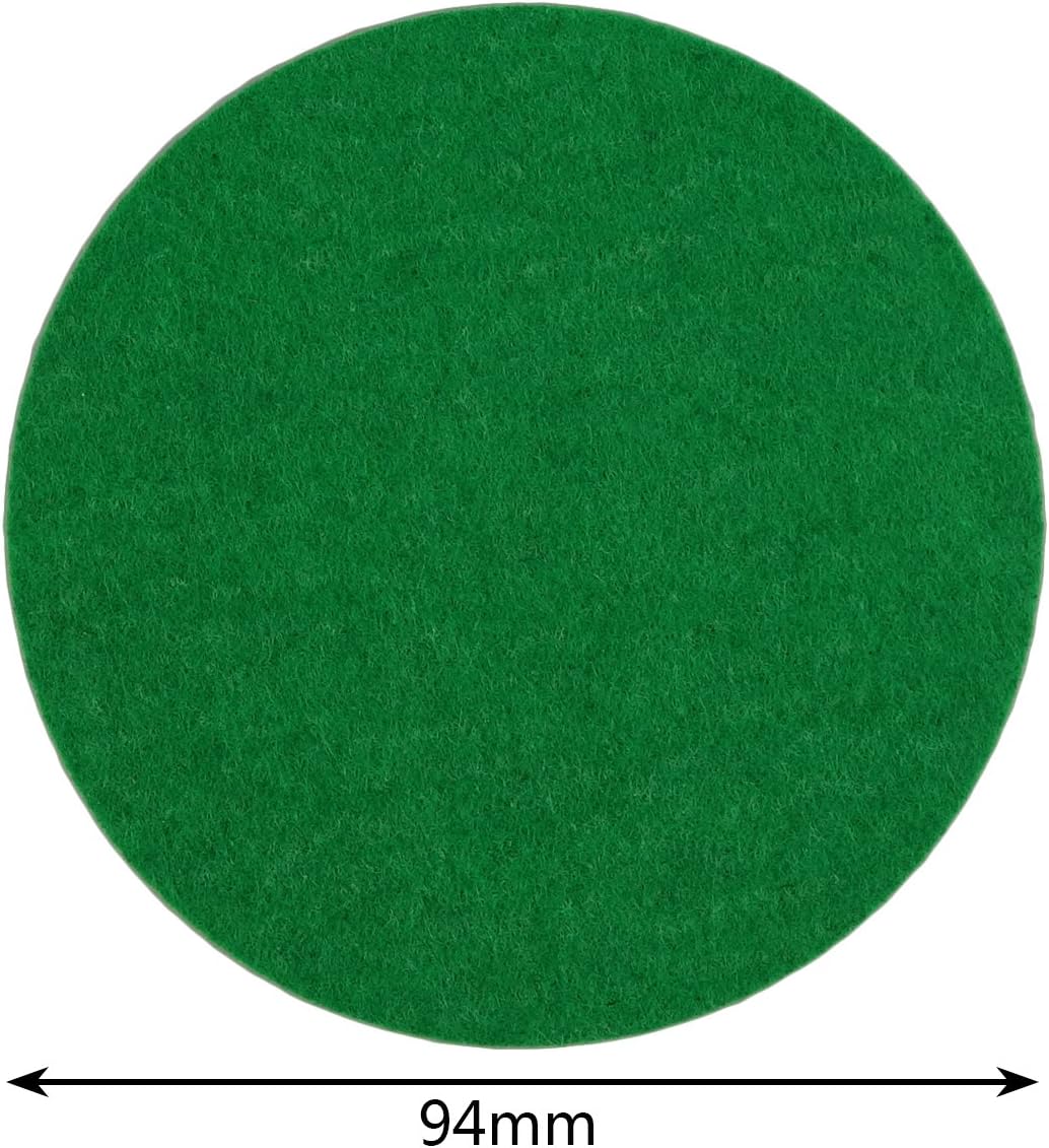 12 Pack Self Adhesive Air Hockey Mallet Felt Pads, Green, 94mm (green-12 Pack) - Image 2