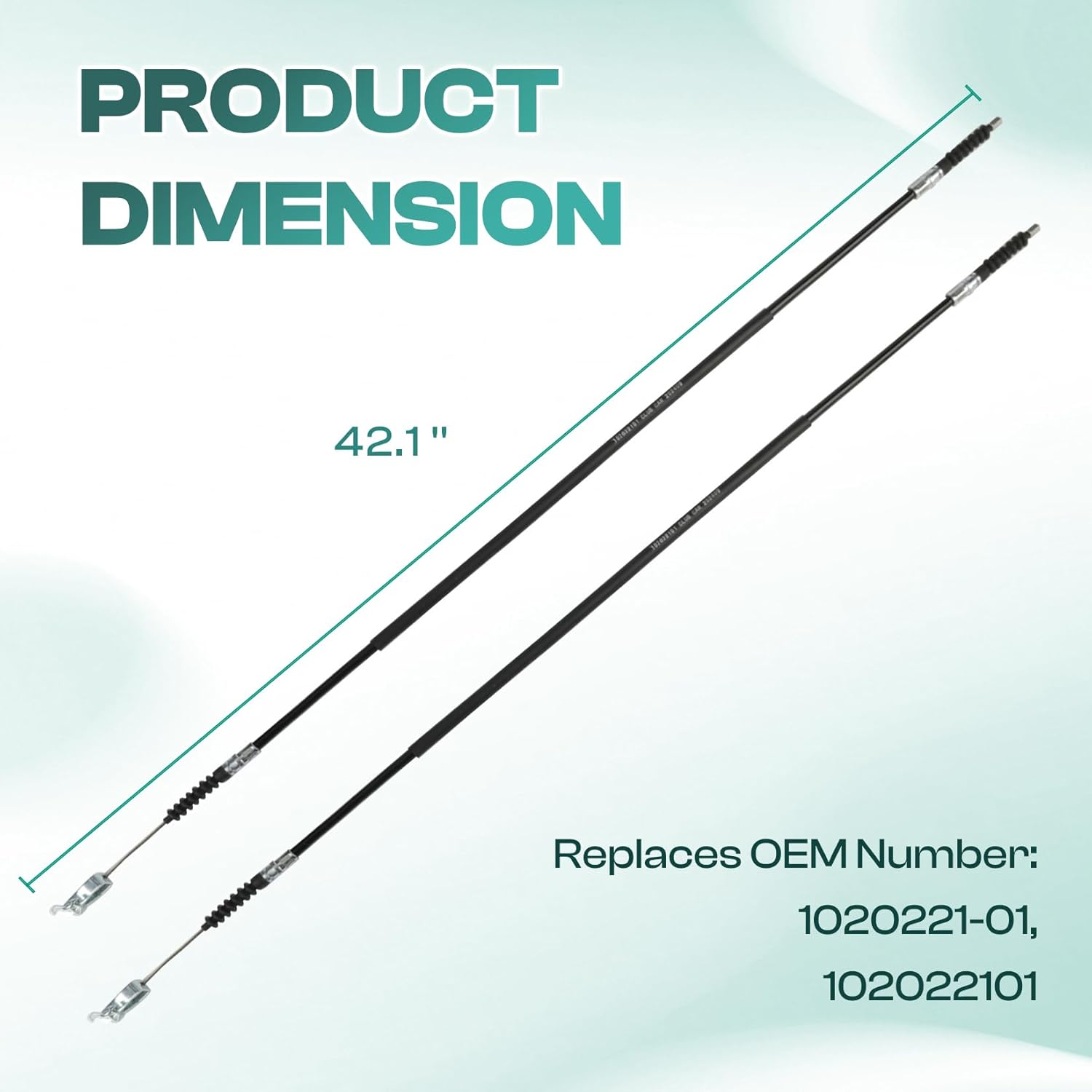 Club Car DS Brake Cable Kit Stainless Steel Core 2000-Up 102022101 Driver & Passenger Side Cables - - Image 4