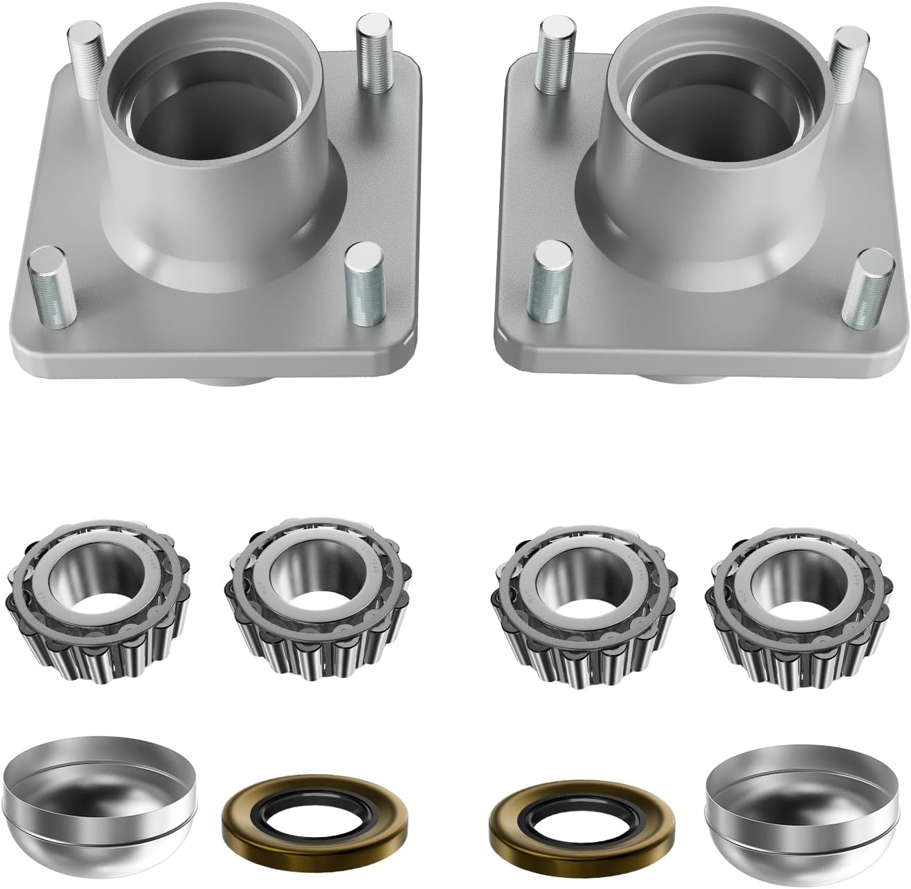 Club Car DS Front Hub Assembly, Golf Cart Wheel with Bearings Seals Kit for 1981-2003 Gas and Electric Carts, OEM 1011892 - - Image 1