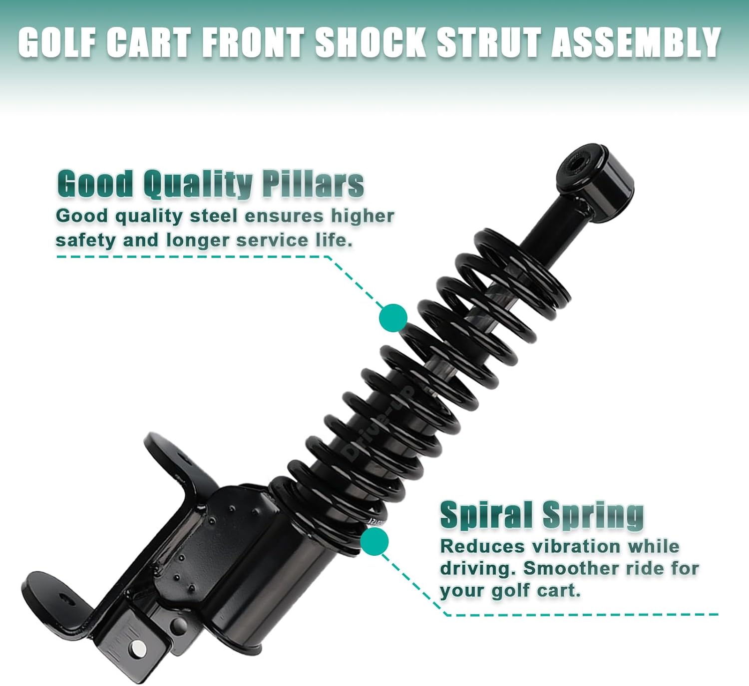 Golf Cart Front Shock Strut Assembly, EZGO Driver Side and Passenger Shocks Fits for RXV 2008-Up Carts, OEM 603024, 601246 - - Image 3