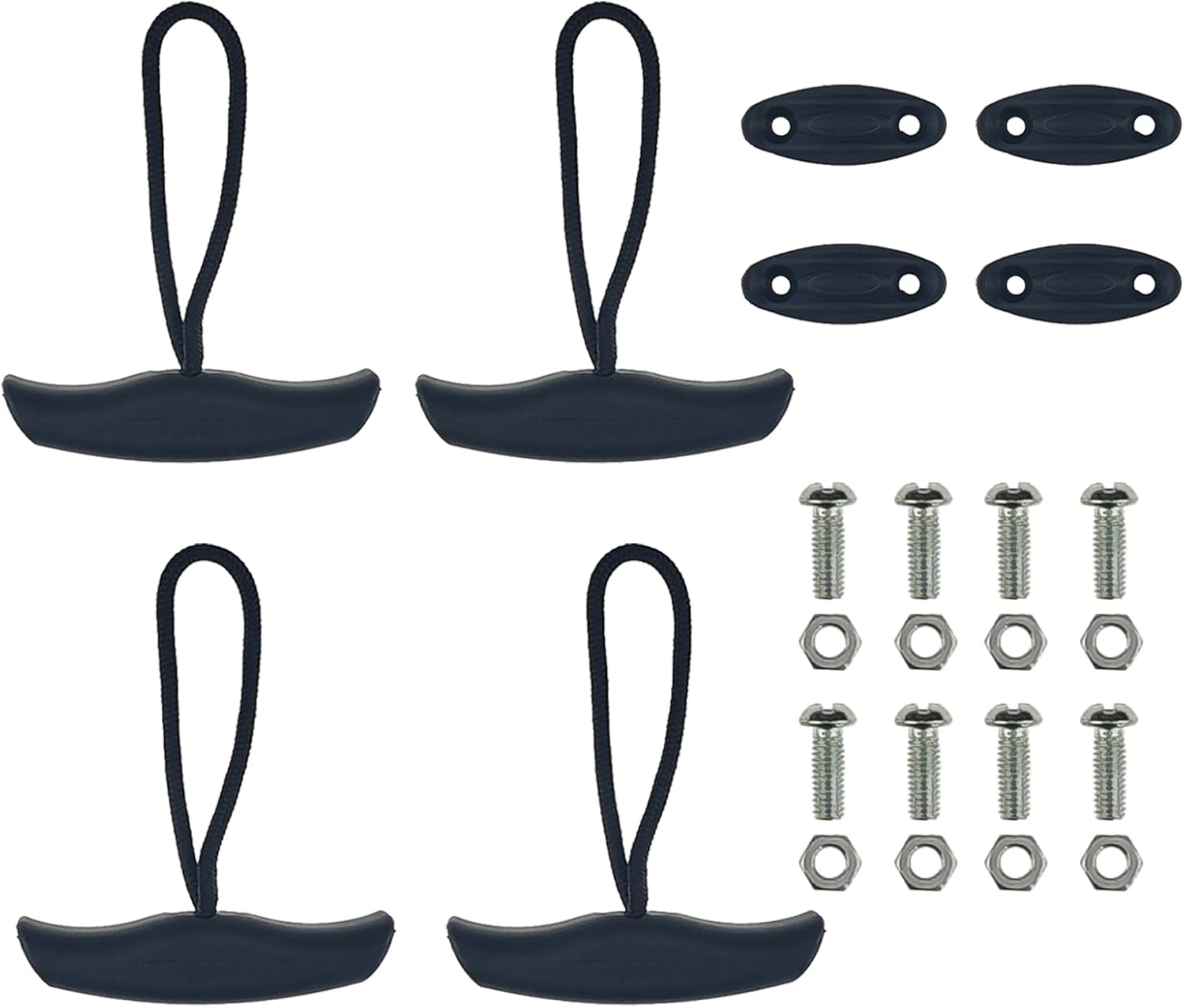 2/4/8 Pack Kayak Handles Replacement Accessories with Cord and Pad Eyes Screws - Image 1