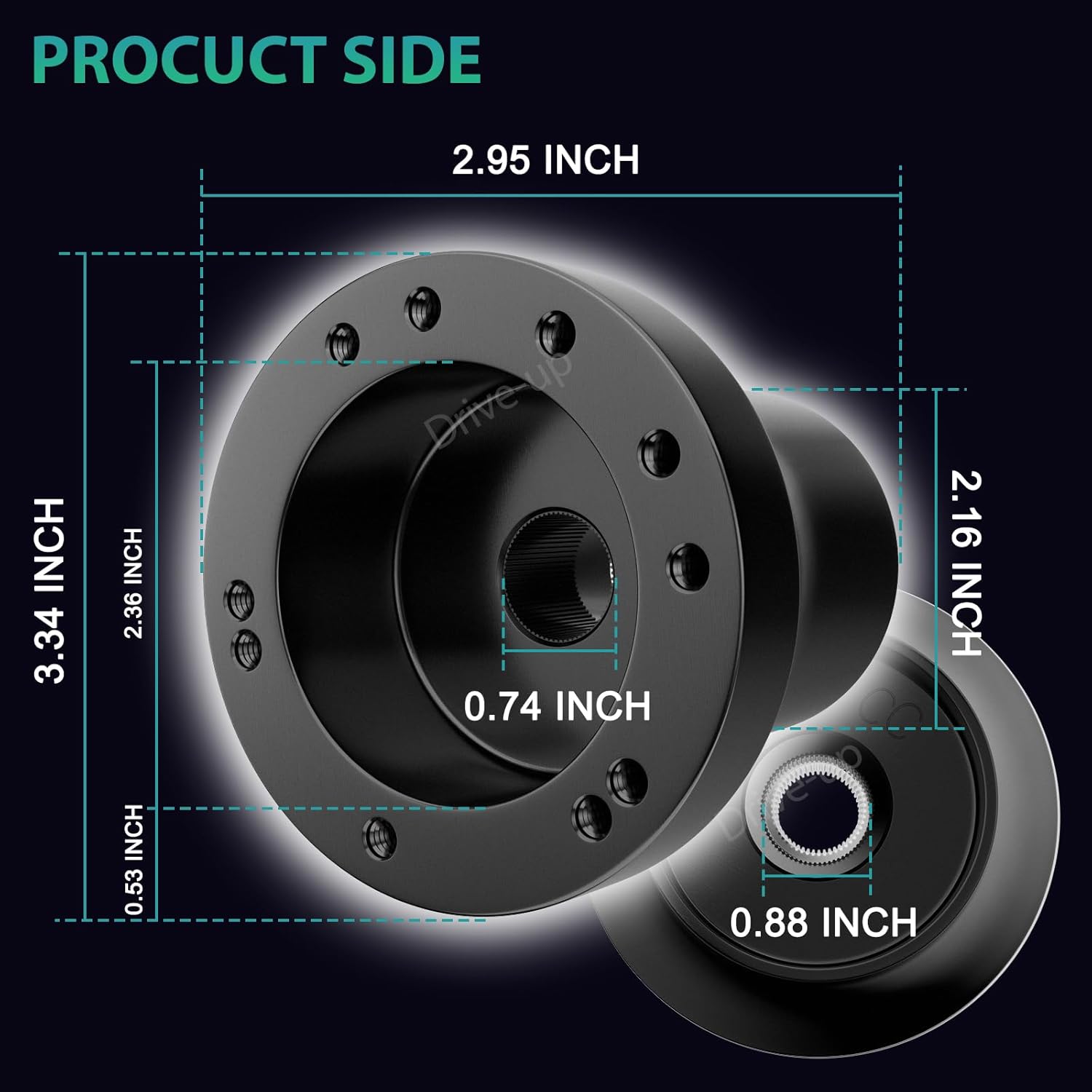 Golf Cart Steering Wheel Adapter for Club Car DS Cart-Black - - Image 3