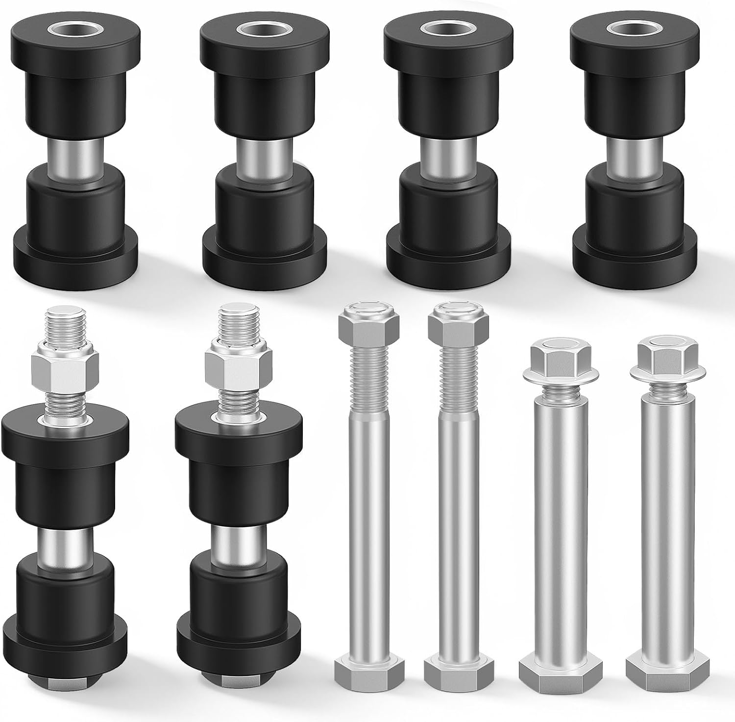 Golf Cart Rear Leaf Spring Bushings Kit for EZGO TXT 1994-up Gas and Electric Carts, Bushing Sleeves with Screws Nuts, Replace OEM 1015583, 70289G0 - - Image 1