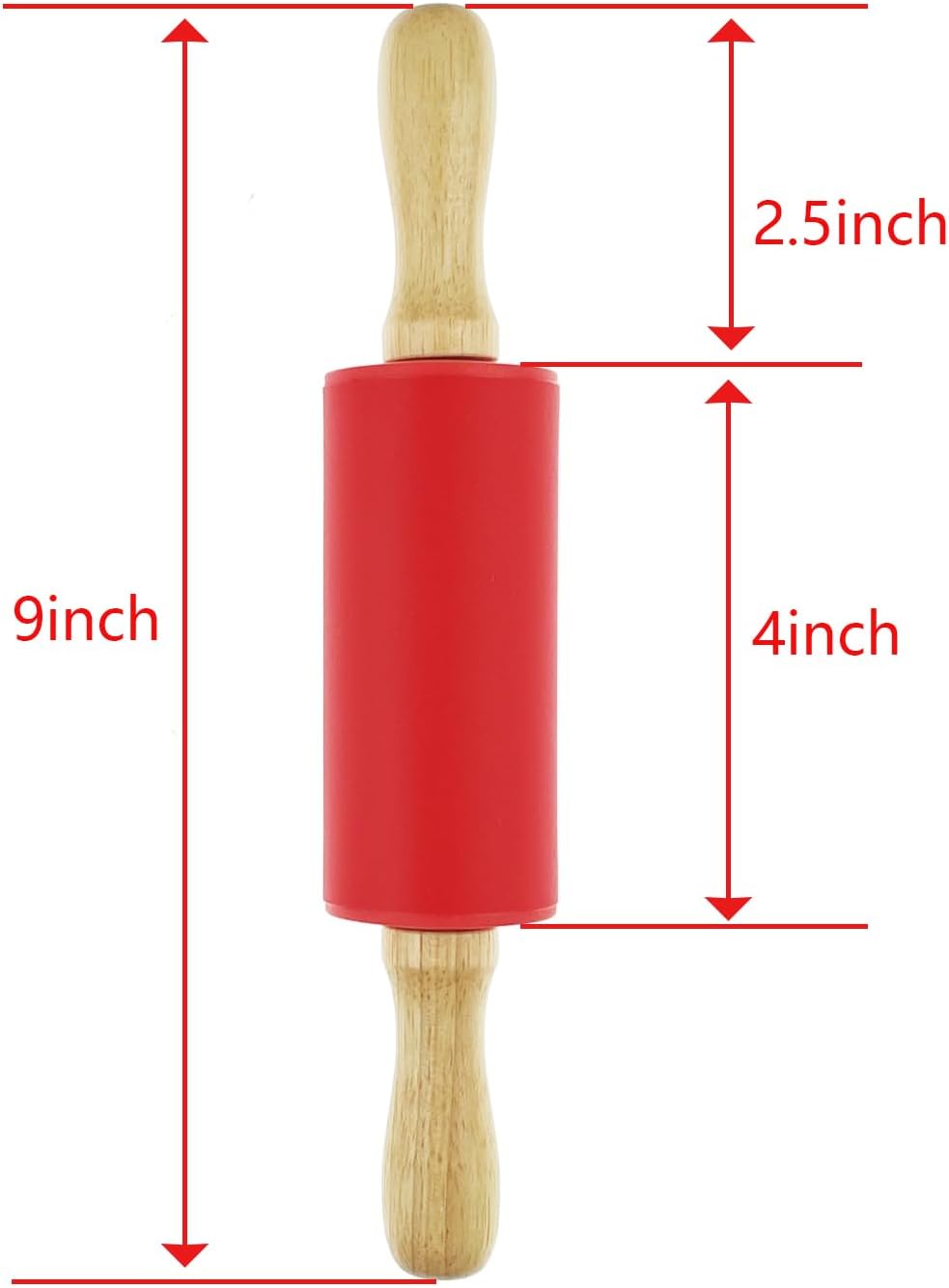 6 Pack Mini Small Rolling Pin for Kids, Kids Wooden Handle (9 Inch)  9 Inch - Image 2
