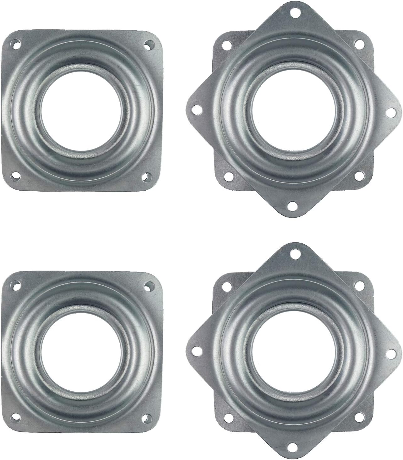 4 Pack 2.8 Inches Lazy Susan Turntable, 5/16 InchesThick & 100 LB Capacity,Silver - Image 1